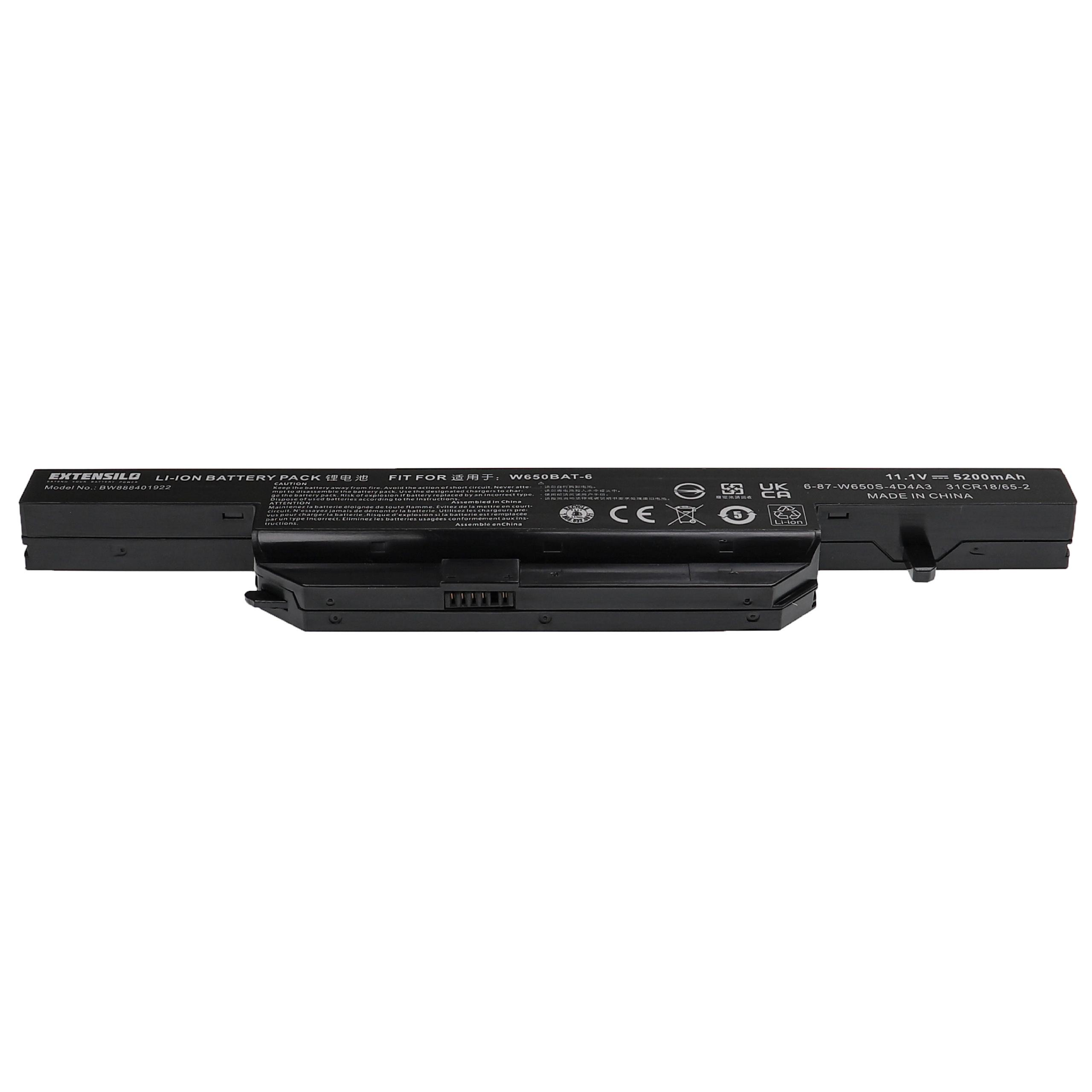 Akumulator do laptopa zamiennik Clevo 6-87-W650S-4D4A1, 6-87-W650S-4D4A - 5200 mAh 11,1 V Li-Ion