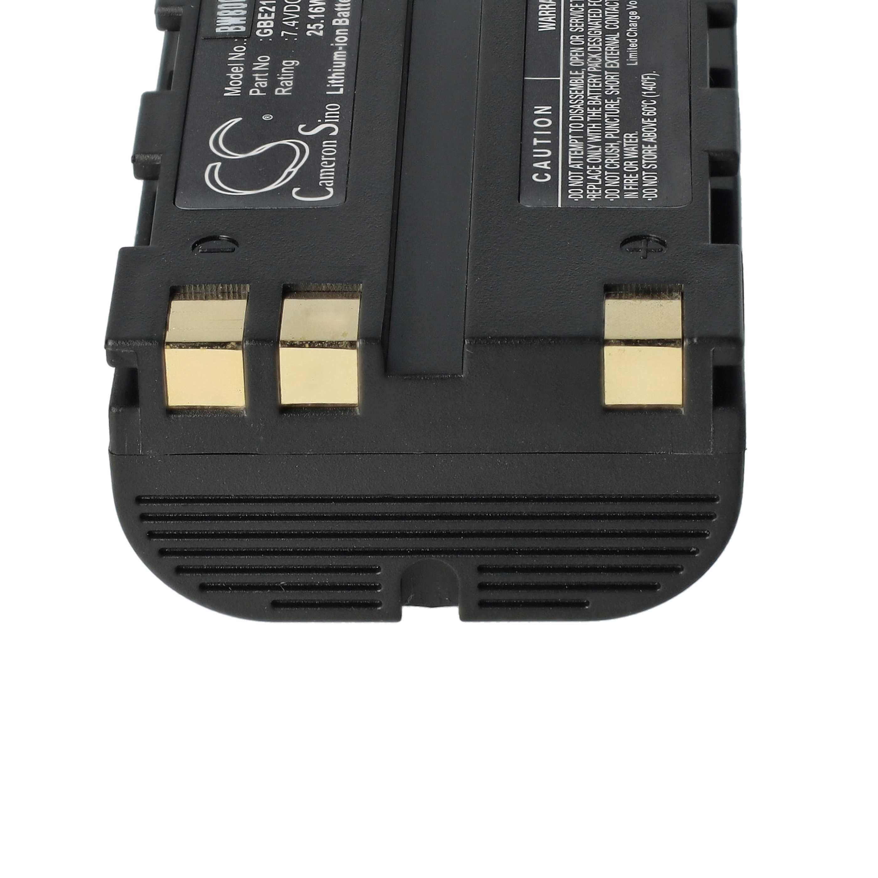 Batería reemplaza Geomax ZBA200, ZBA400 para dispositivo medición (3400 mAh, 7,4 V, Li-Ion)