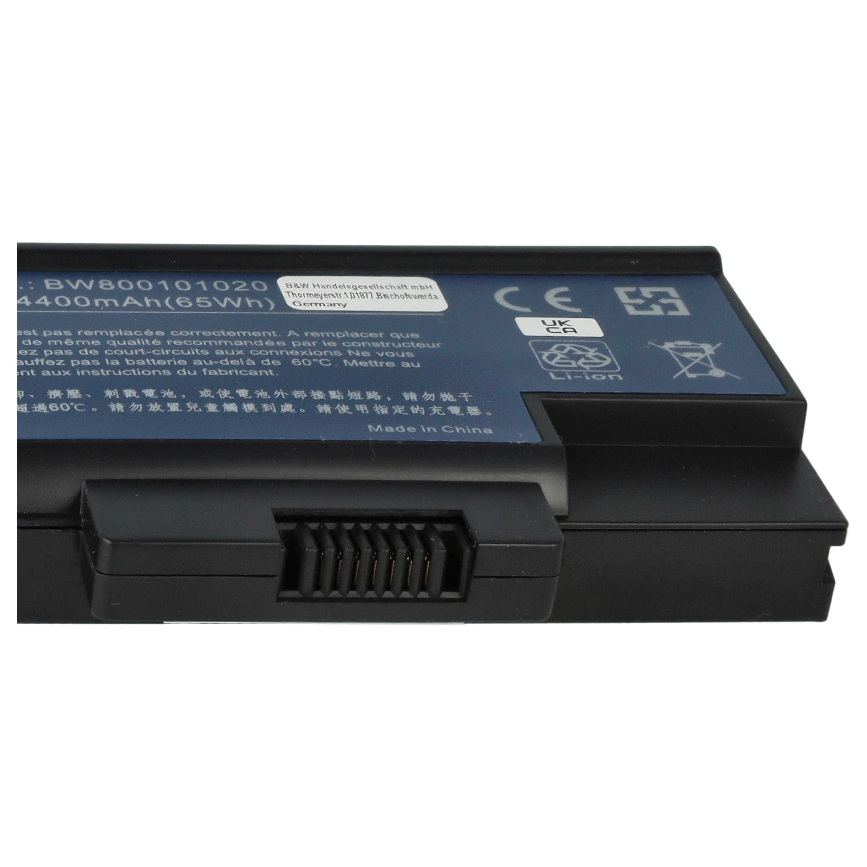 Akumulator do laptopa zamiennik Acer 4UR18650F-2-QC218, 3UR18650Y-2-QC236 - 4400 mAh 14,8 V Li-Ion, czarny