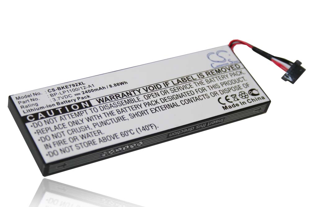 Batterie remplace Becker BP-LP1100/12-A1 pour navigation GPS - 2400mAh 3,7V Li-ion