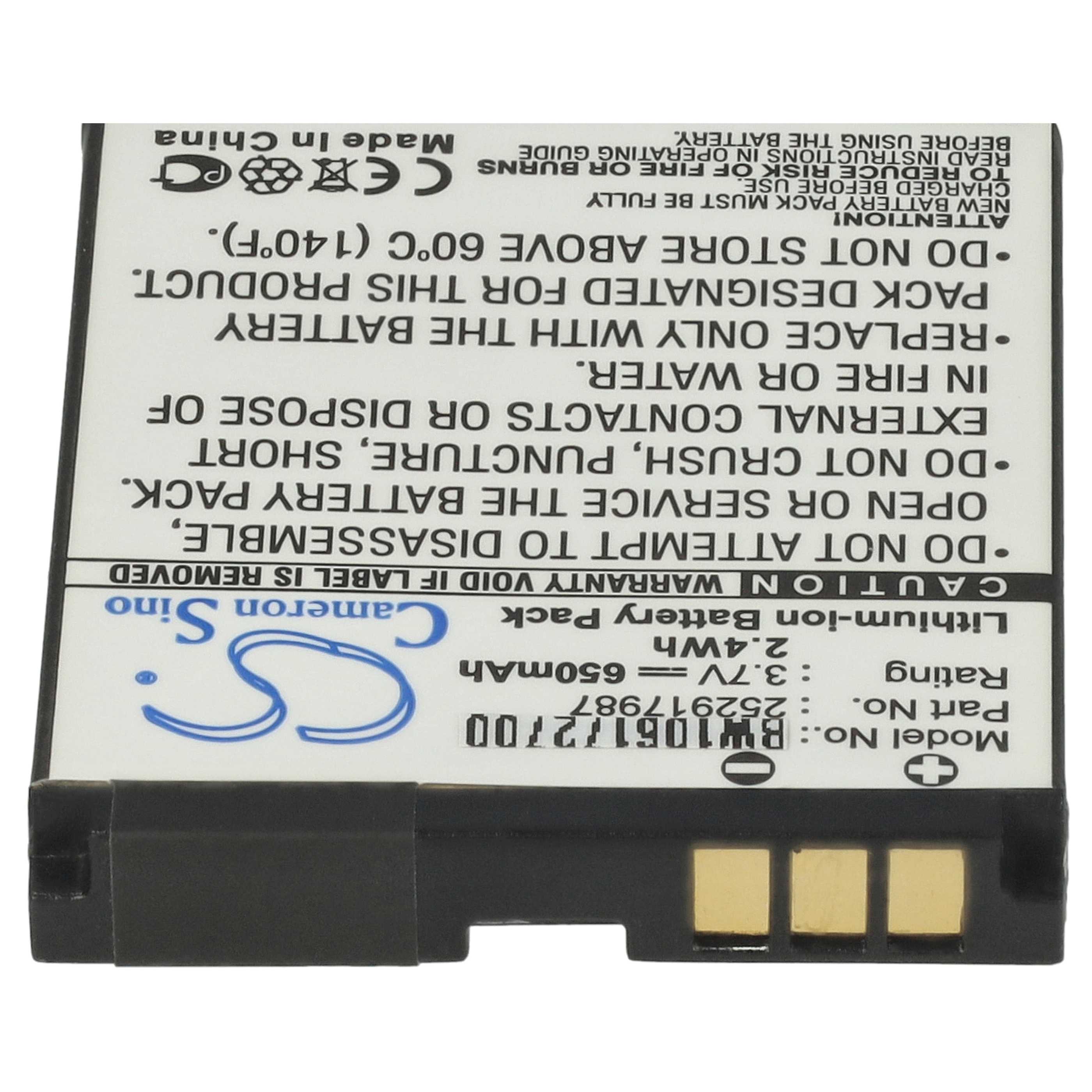Akumulator do telefonu smartfona zamiennik Sagem 287144358, 252917987, 253030172 - 650 mAh 3,7 V Li-Ion