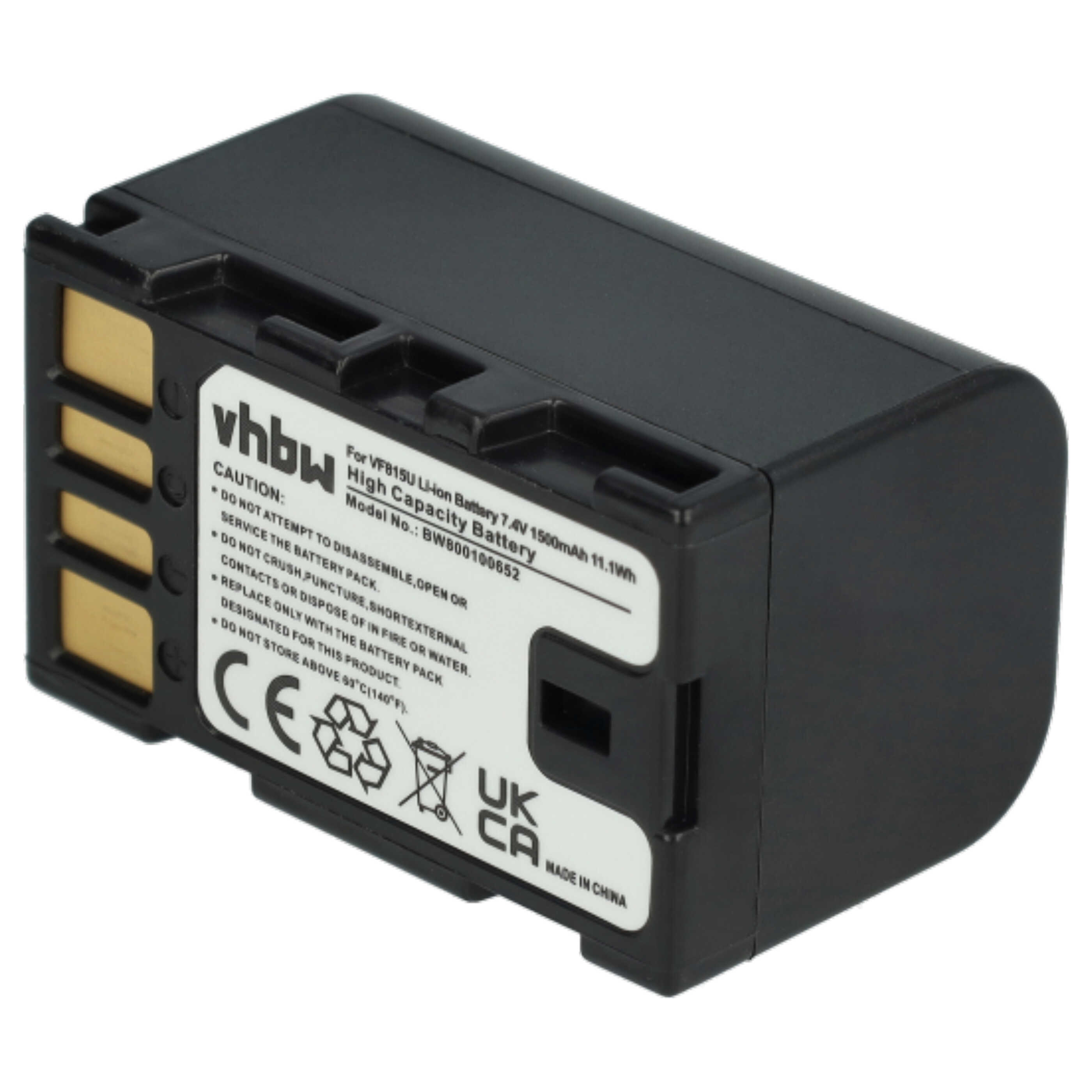 Videocamera Battery (3 Units) Replacement for JVC BN-VF815, BN-VF808, BN-VF808U - 1400 mAh 7.2 V Li-Ion
