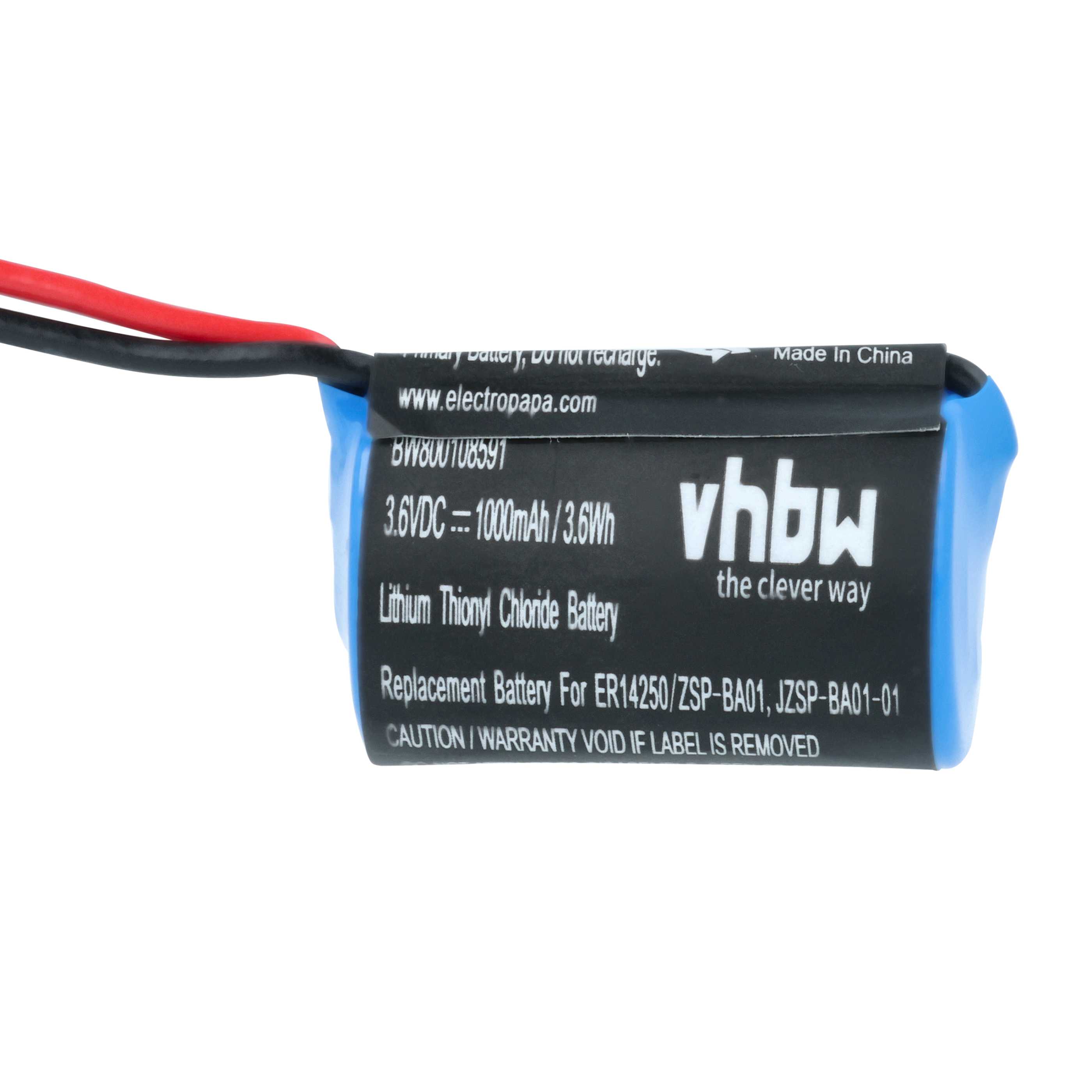 Industrial Controller 5x Battery replaces Omron JZSP-BA01-01, JZSP-BA01 - 1000mAh 3.6V Li-Ion