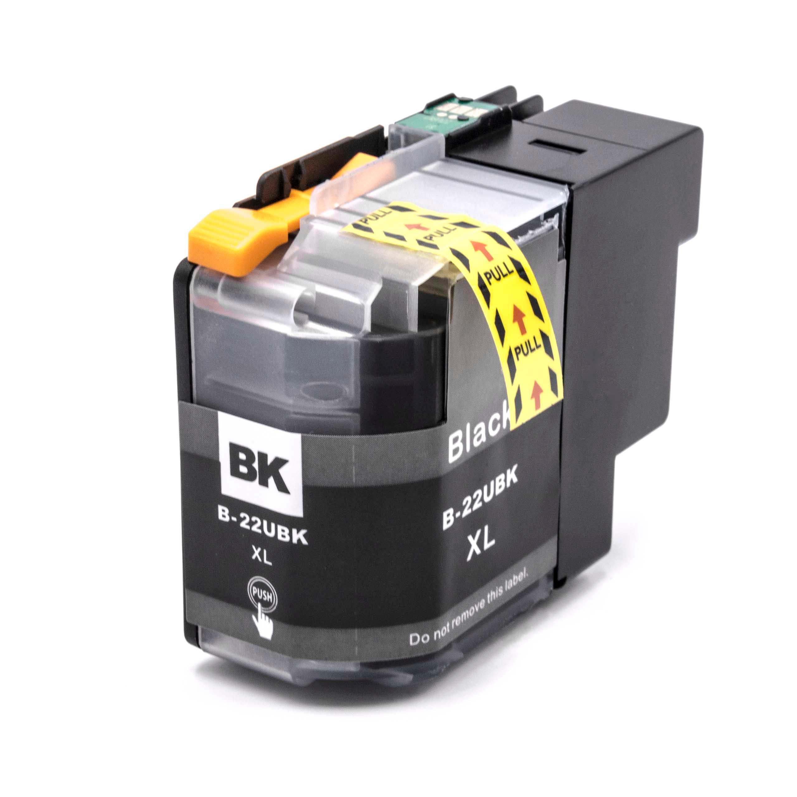 Ink Cartridge as Exchange for Brother LC22UBK, LC-22UBK for Brother Printer - Black 58 ml + Chip