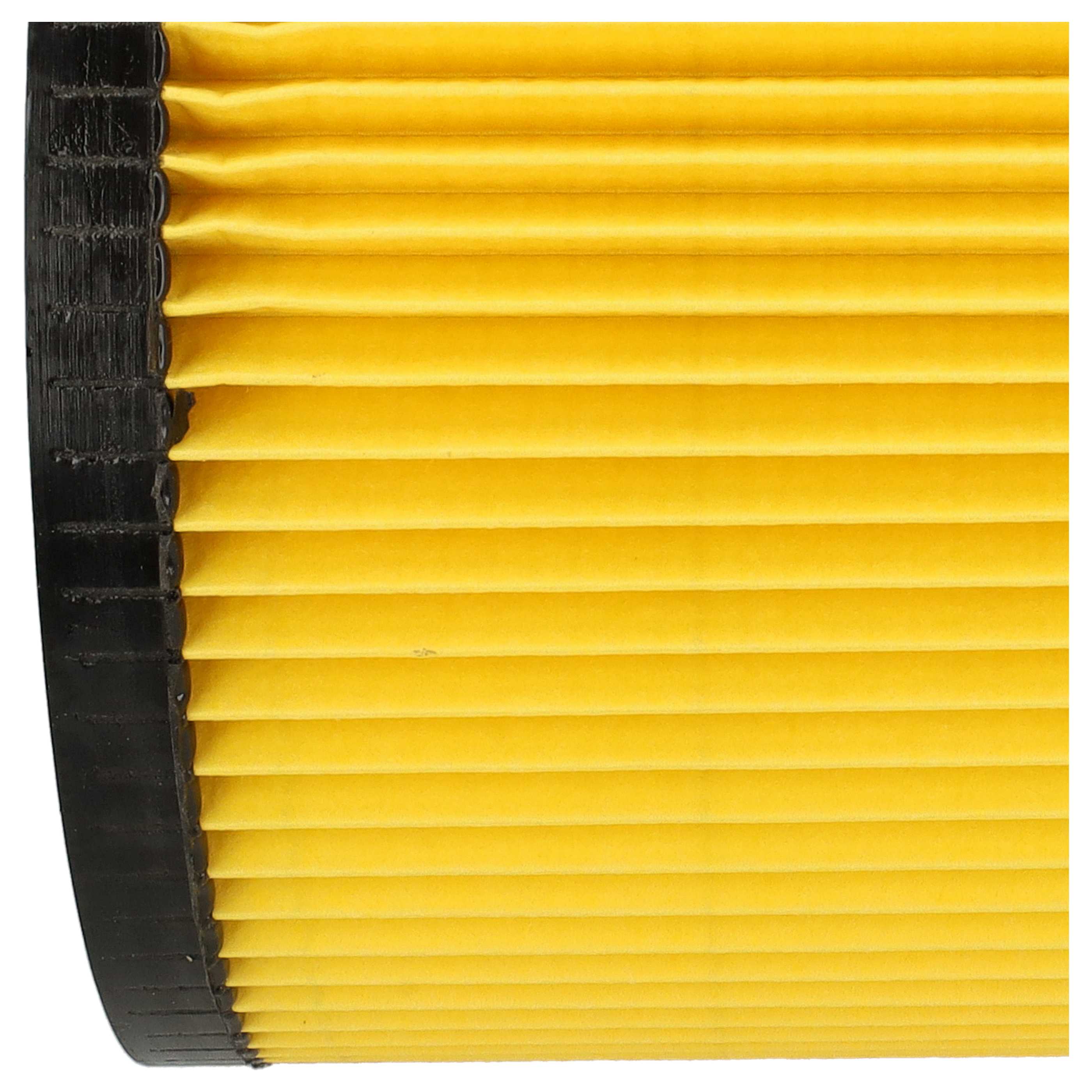 8x cartridge filter replaces Bosch 2 607 432 001, 2607432001 for Bosch Vacuum Cleaner, black / silver / yellow