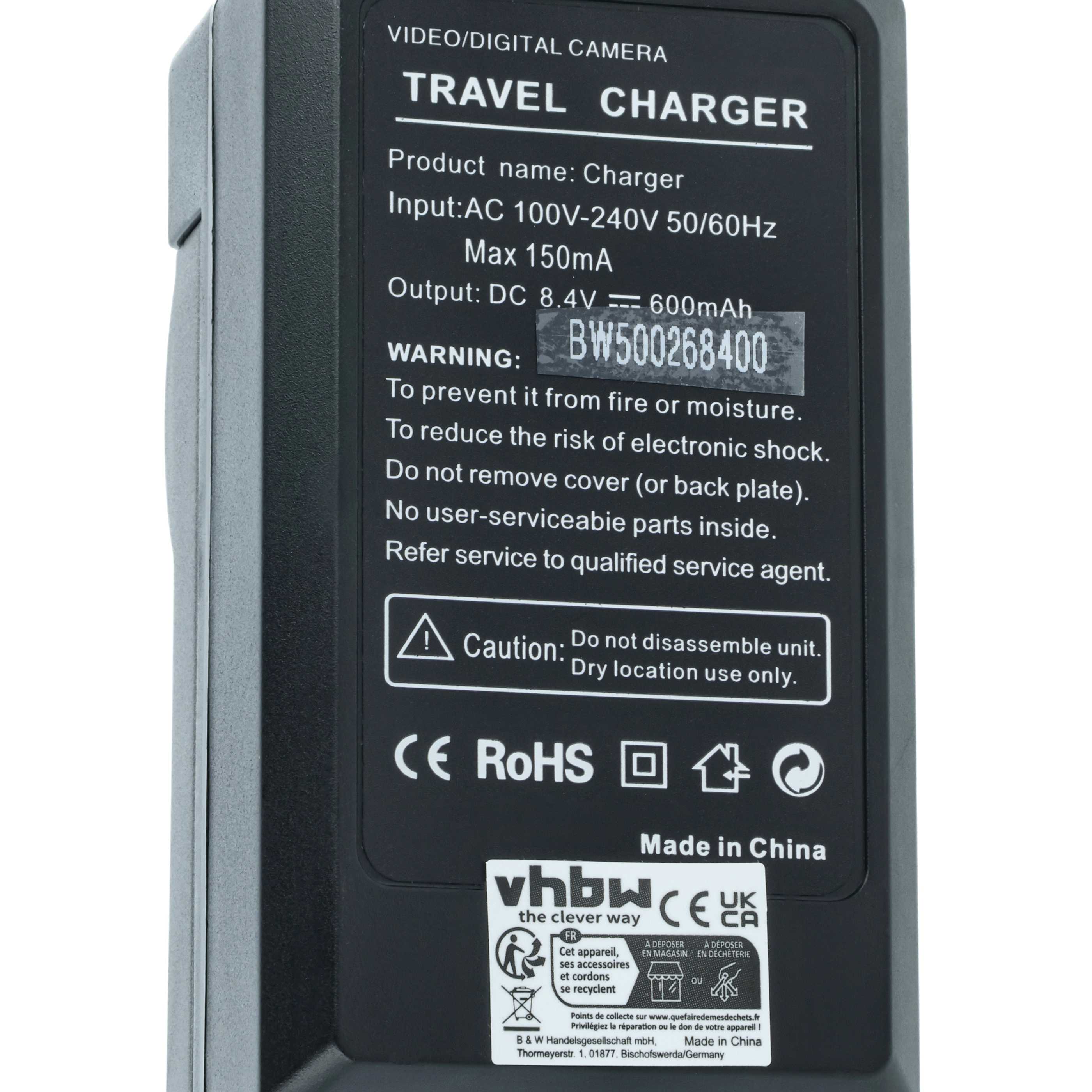 Battery Charger suitable for Canon DC100 Digital Camera - 0.6 A, 8.4 V