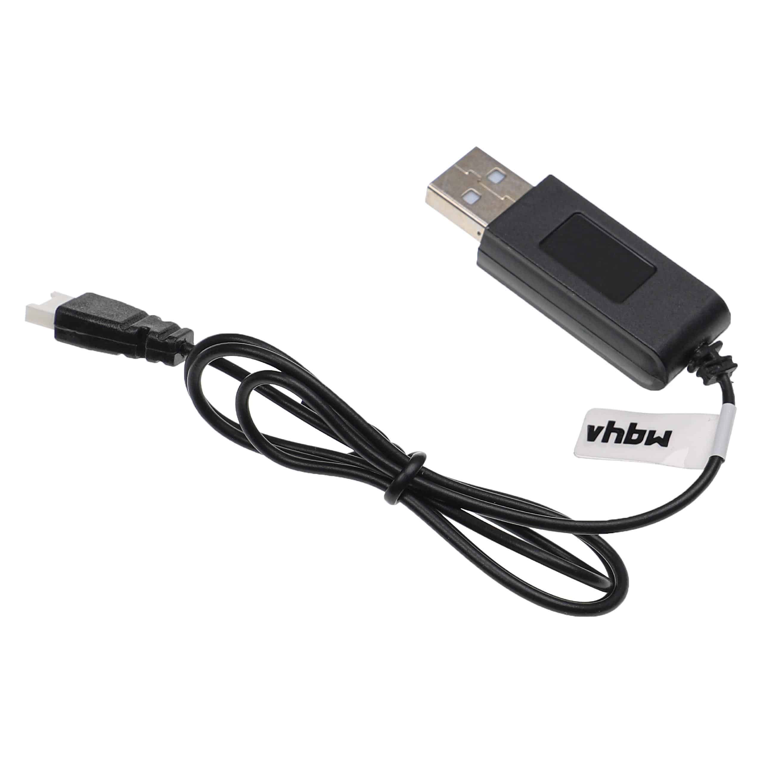 vhbw Cable de carga USB reemplaza Carrera 370410145 para con Carrera dron, cuadricóptero - 60 cm