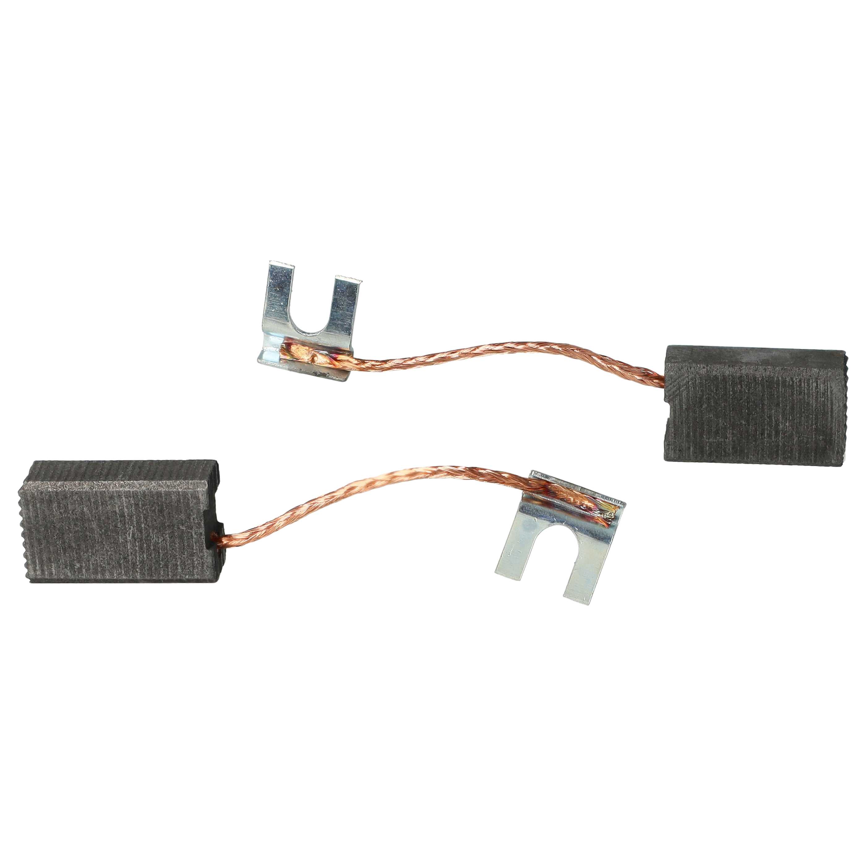 2x Kohlebürste passend für Eibenstock Automix 11502 Elektrowerkzeug - 6,35 x 10 x 17mm