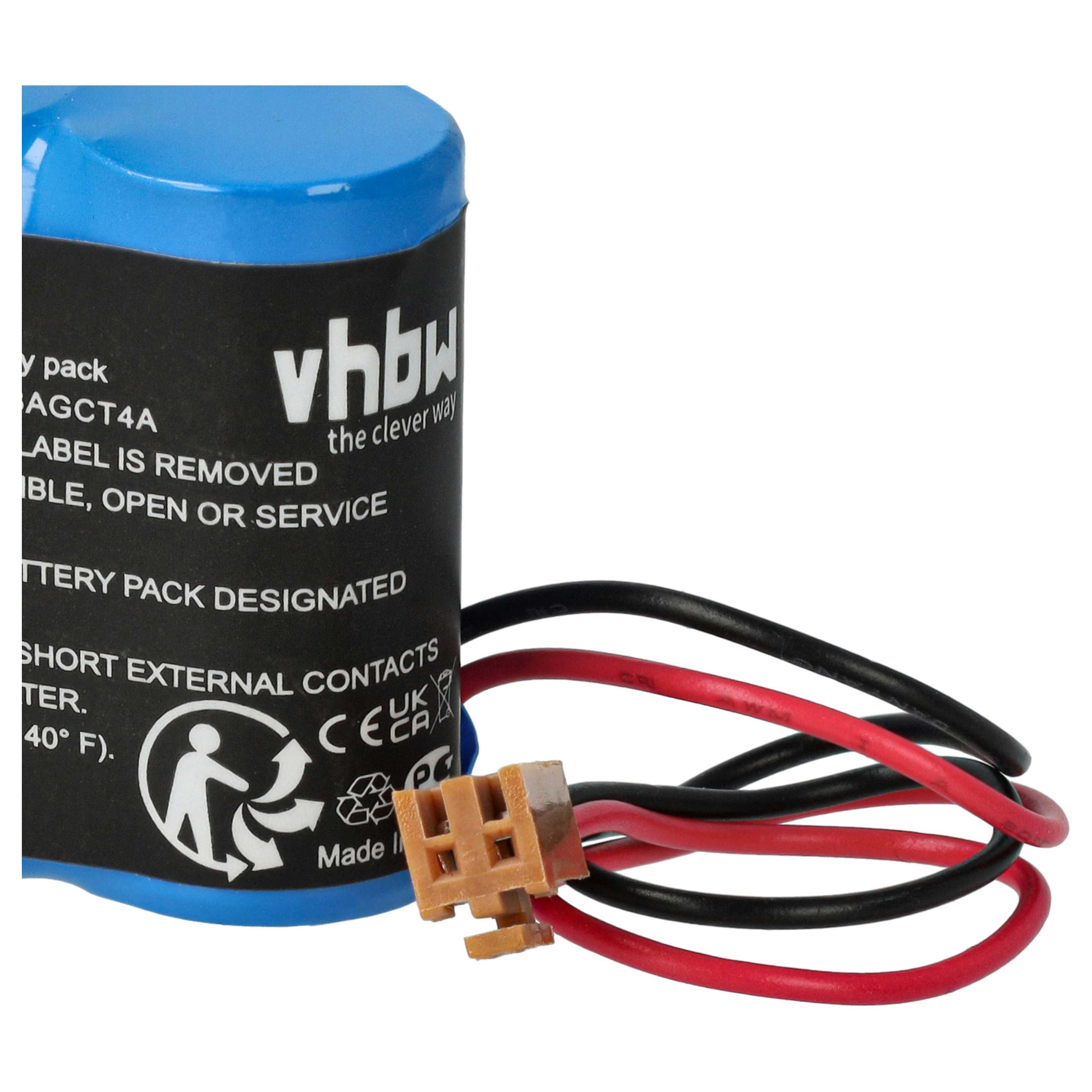 Industrial Controller Battery replaces Dantona Matt Pack (with brown connector) - 2400mAh 6V Li-MnO2