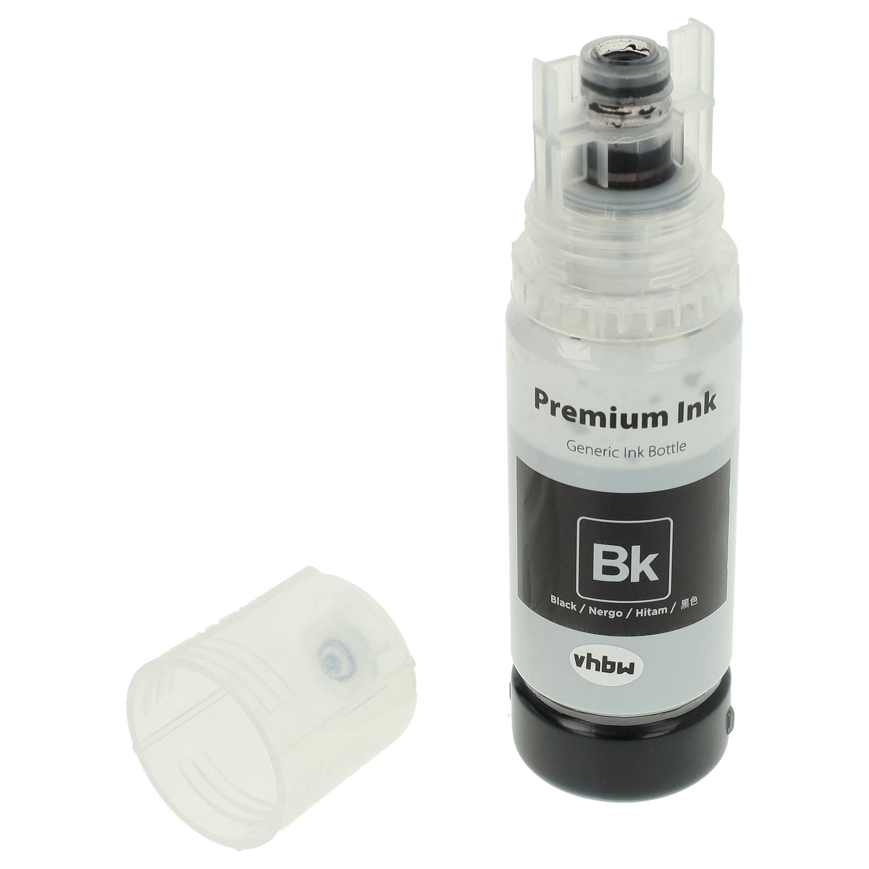 Refill Ink Dye Black replaces Epson 102 black dye for Epson Printer etc., 70 ml