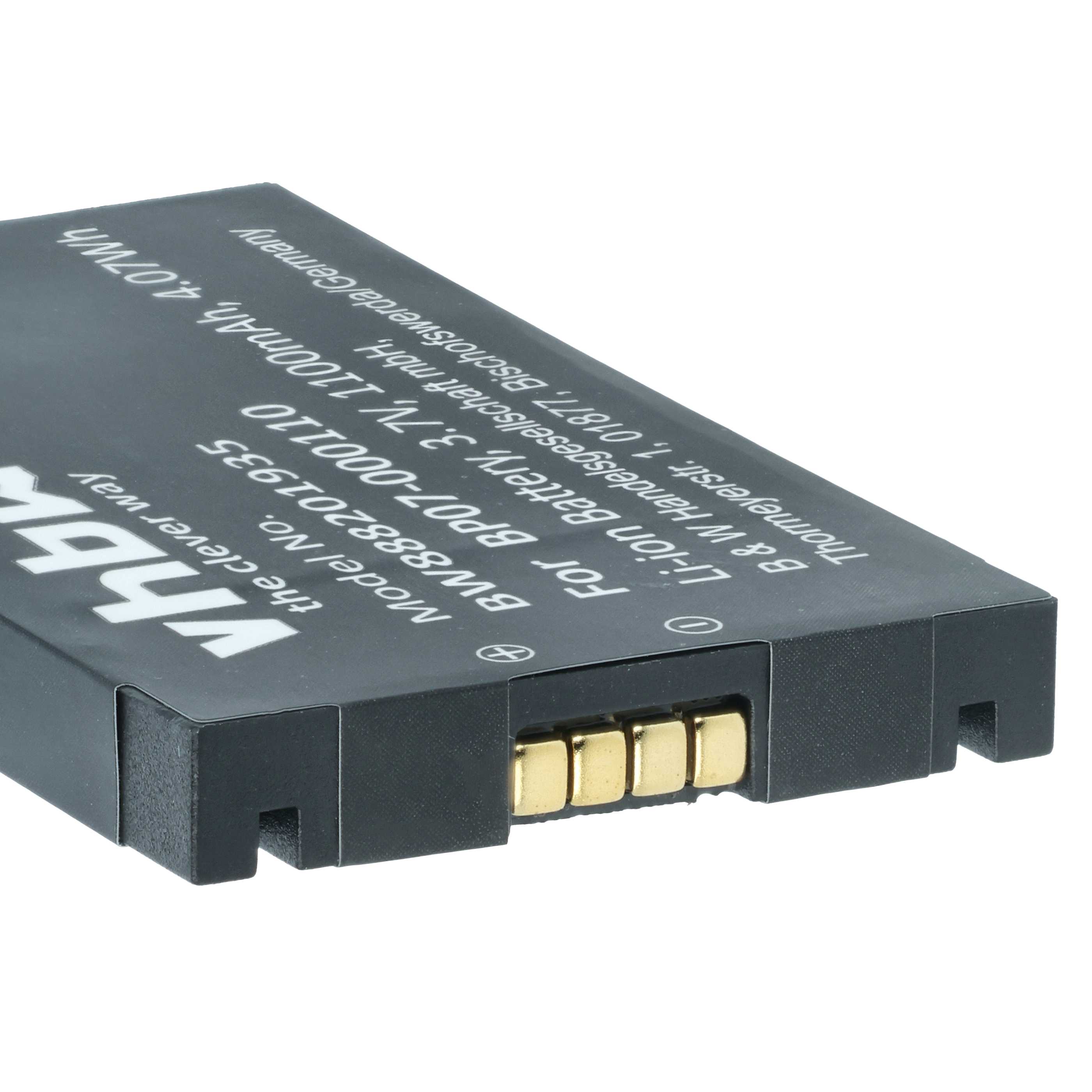 Batería reemplaza Datalogic 11300794, 3H21-00000370 para escáner código de barras (1100 mAh, 3,7 V, Li-Ion)
