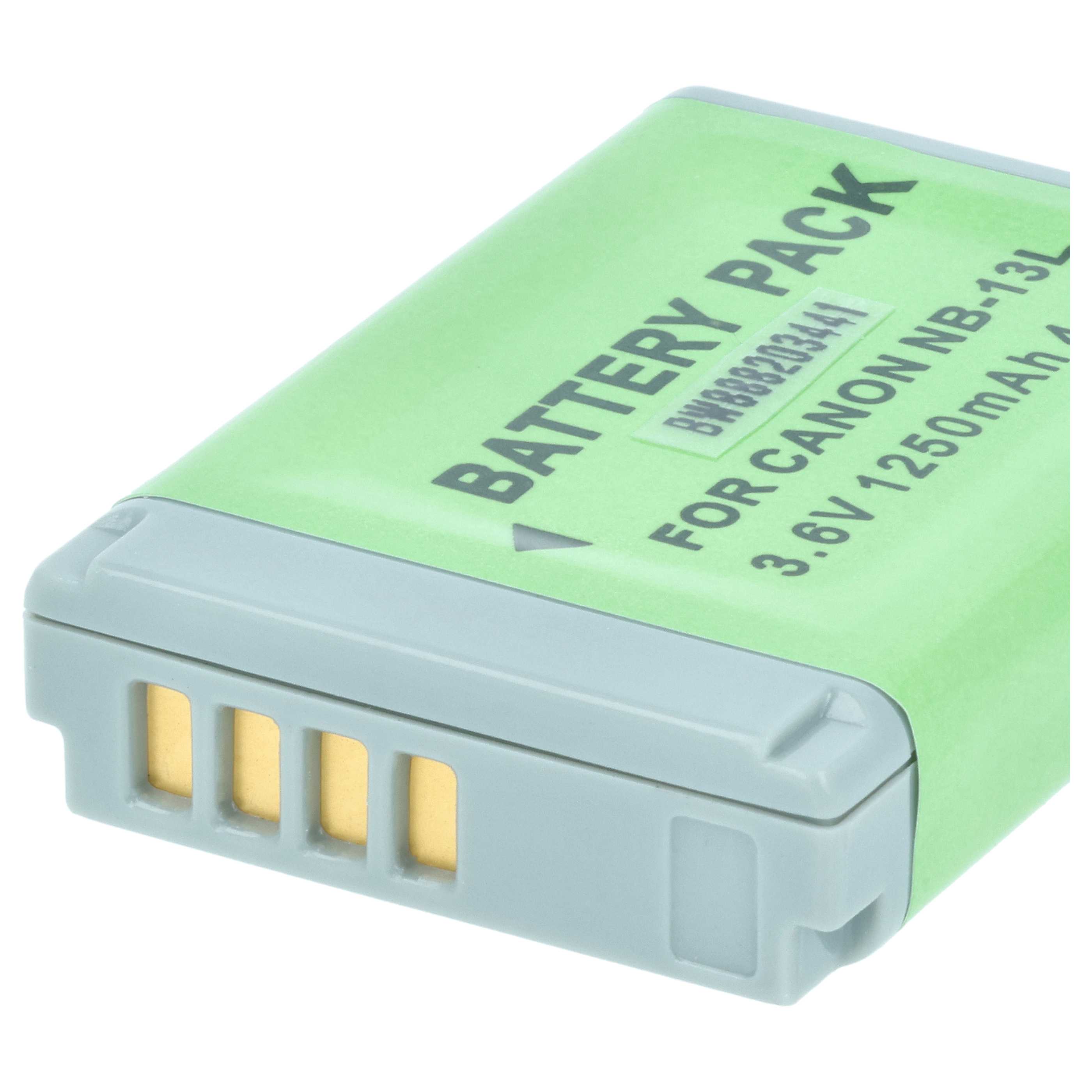 Battery replaces Canon NB-13L - 1250mAh, 3.7V, Li-Ion