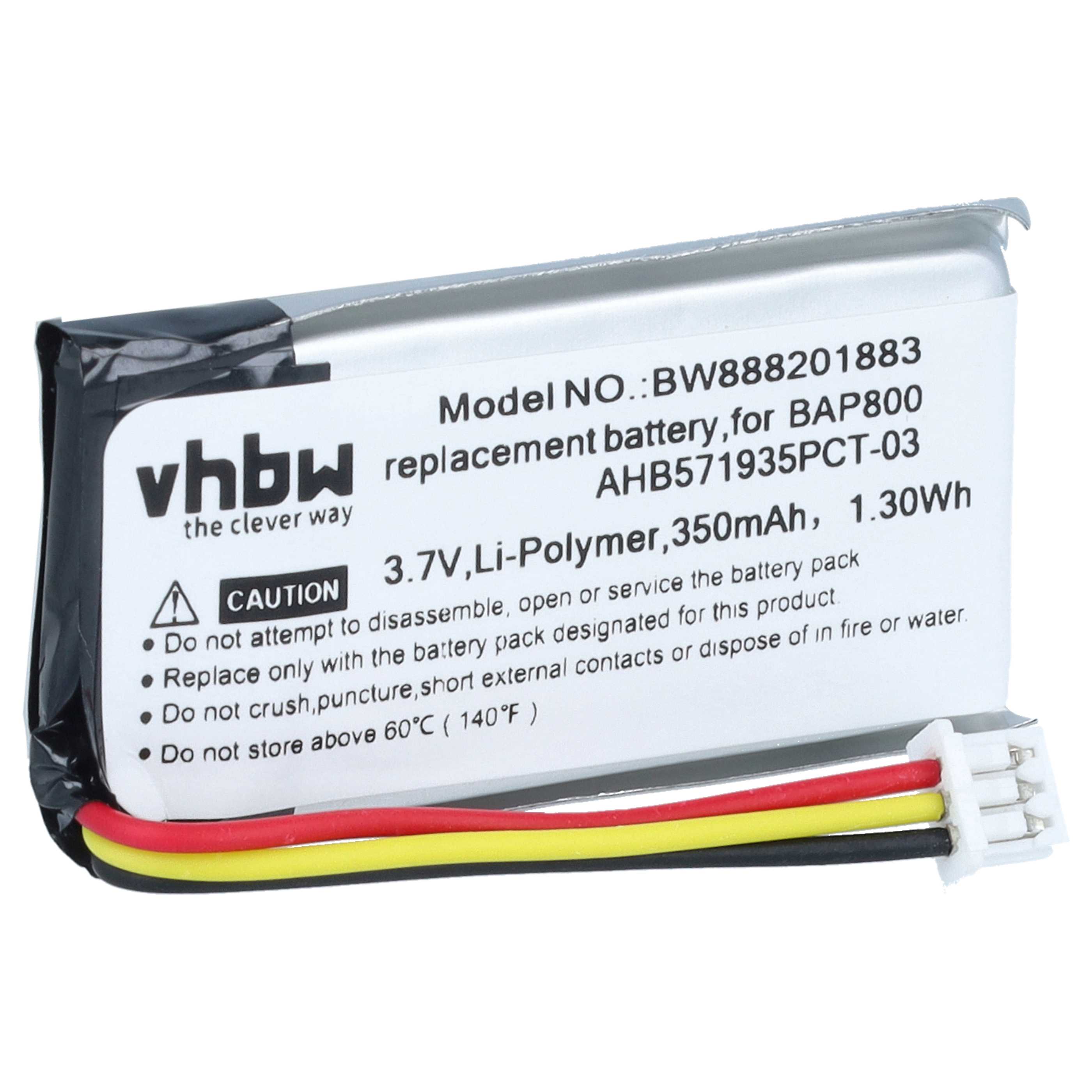 Stereoverstärker-Akku als Ersatz für Sennheiser 586477, 573695 für Sennheiser - 350mAh 3,7V Li-Polymer