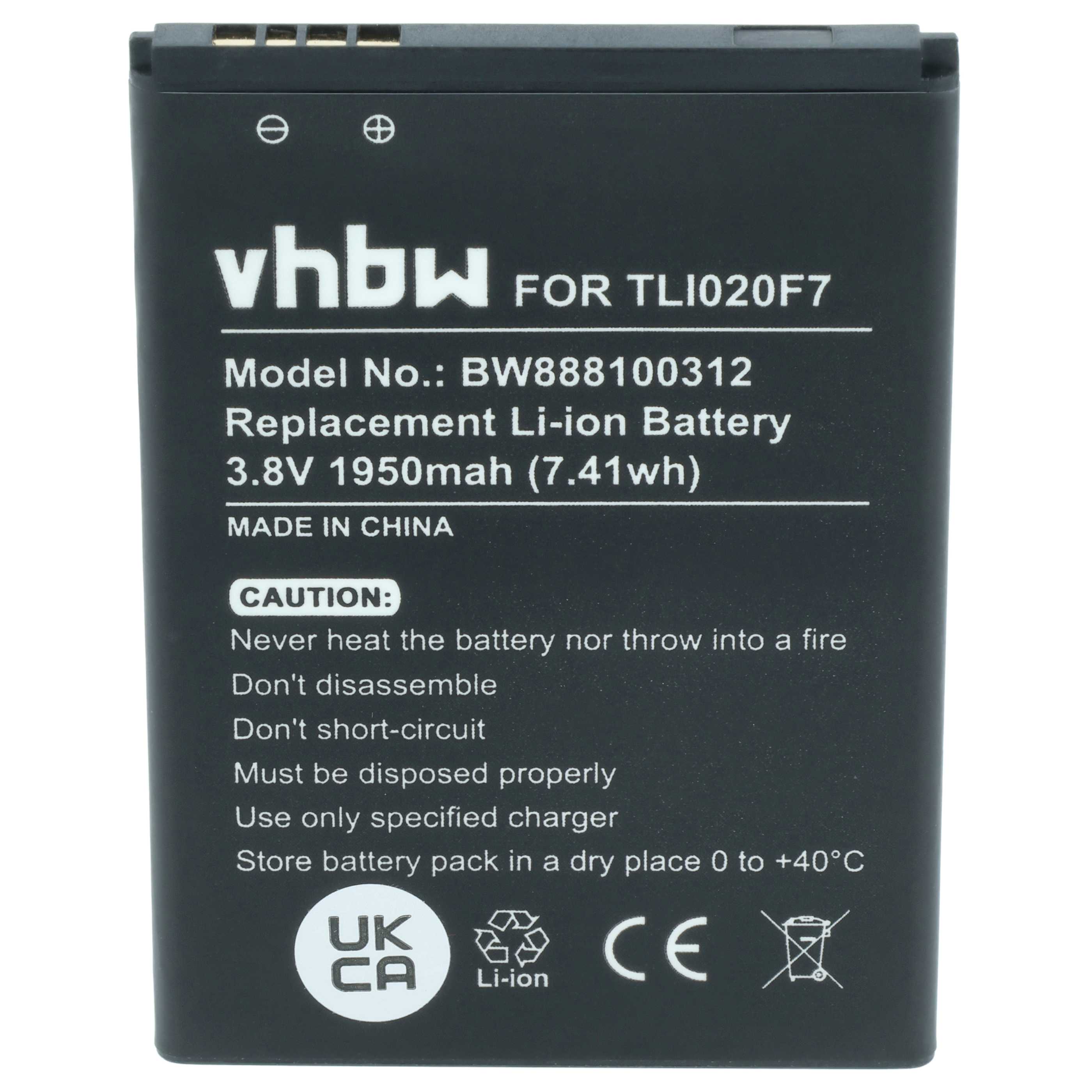 Akumulator do telefonu smartfona zamiennik Alcatel TLI020F7 - 1950 mAh 3,8 V Li-Ion
