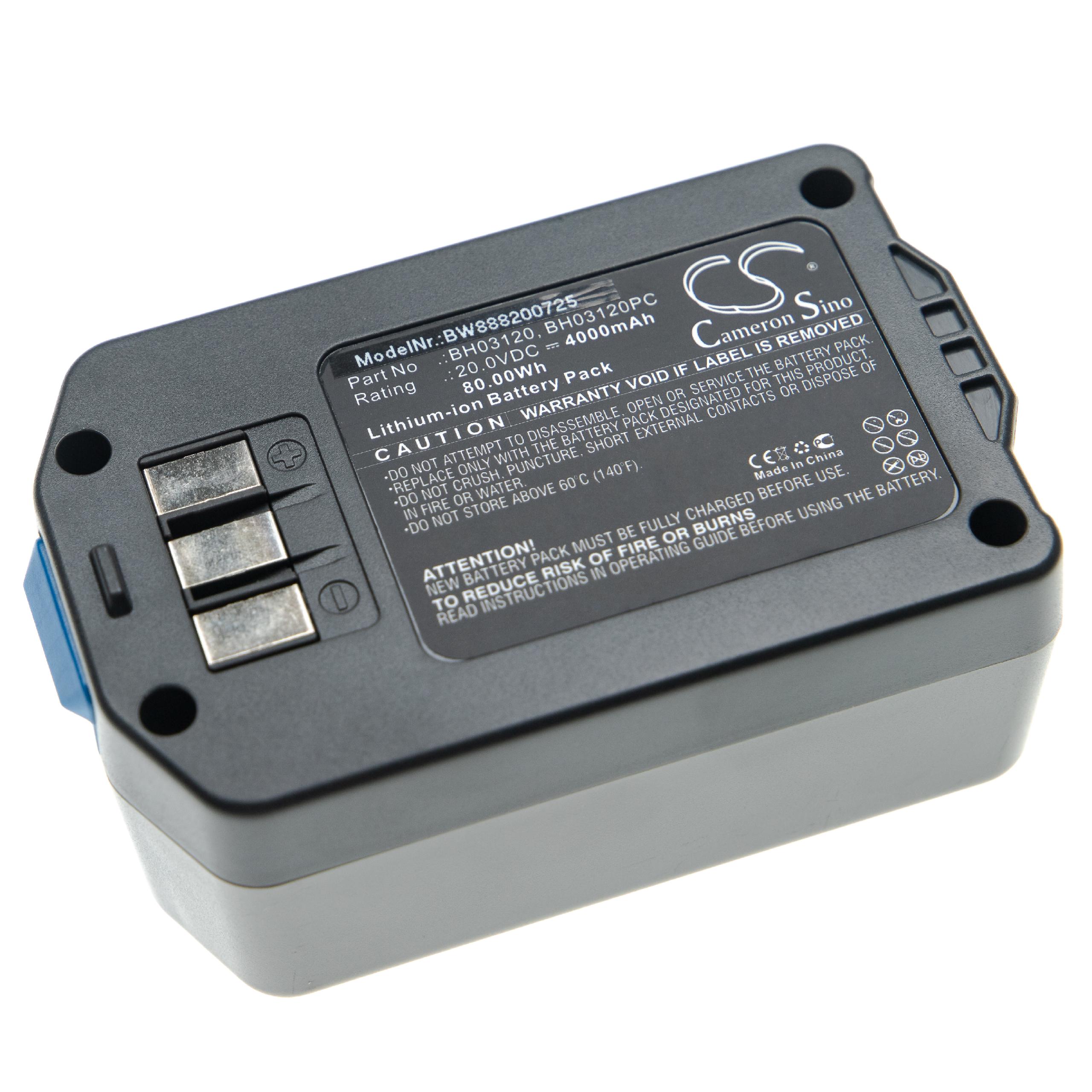 Battery Replacement for Hoover BH03120, BH03100, 440005973, 440005966, 44139 for - 4000mAh, 20V, Li-Ion