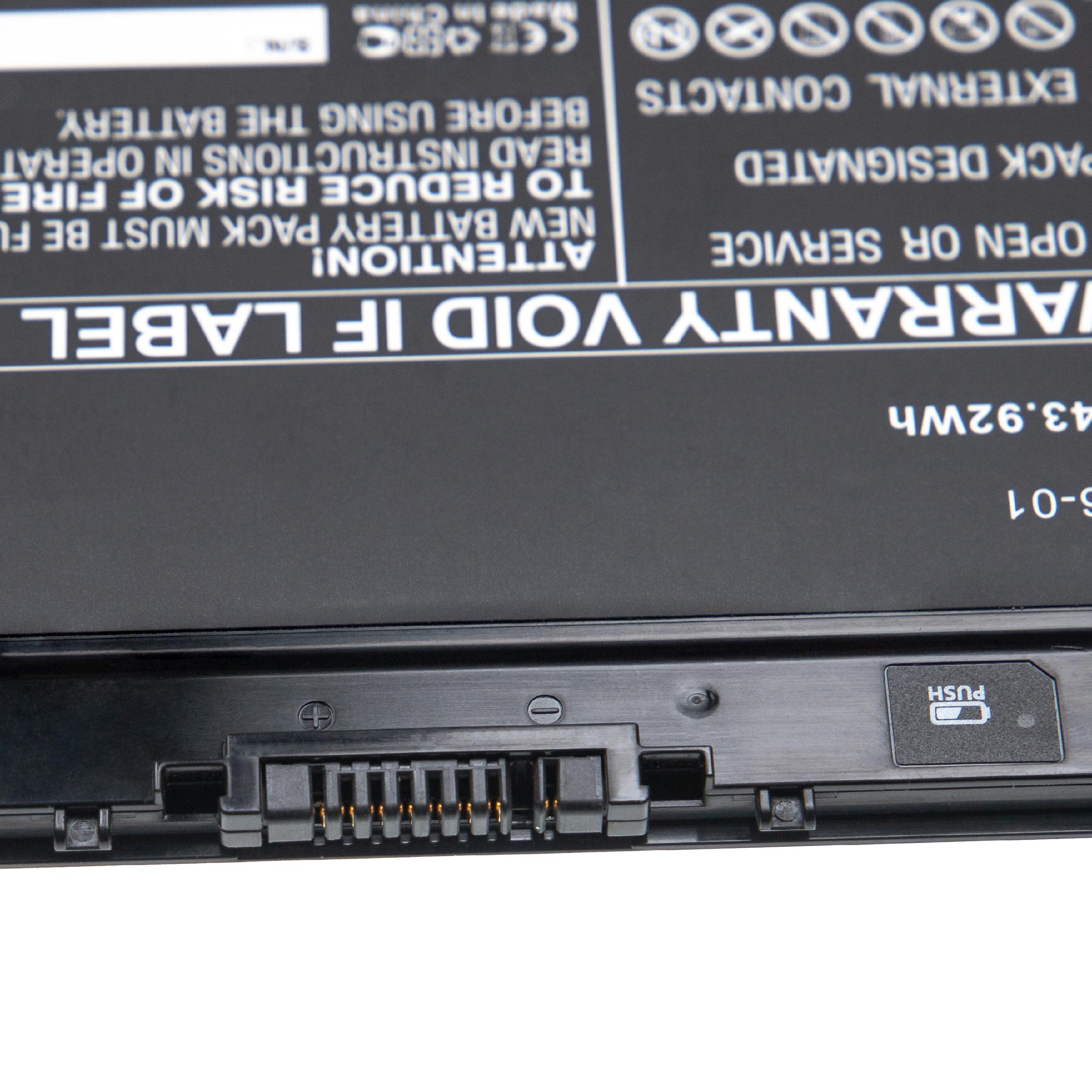 Batterie remplace Fujitsu CP588146-01, FBP0287, FMVNBP221, FPCBP374 pour tablette - 3050mAh 14,4V Li-polymère