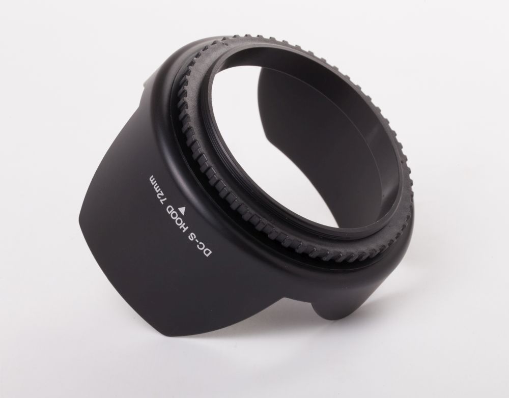 Lens Hood suitable for 72mm Lens - Lens Shade Black, tulip-shaped