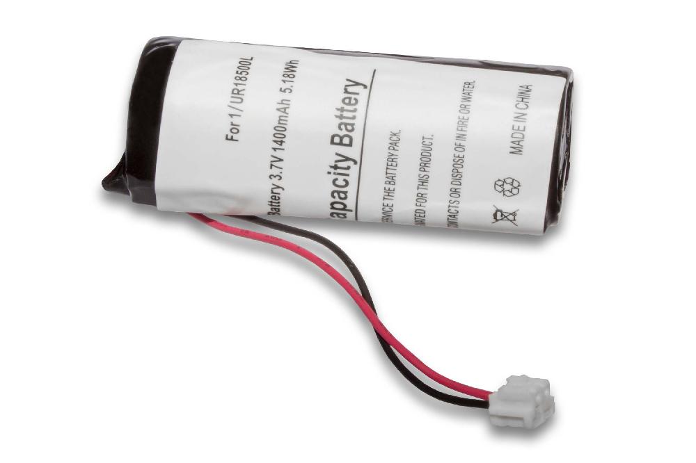 Batterie remplace Wella 1/UR18500L, 1531582 pour rasoir électrique - 1400mAh 3,7V Li-polymère