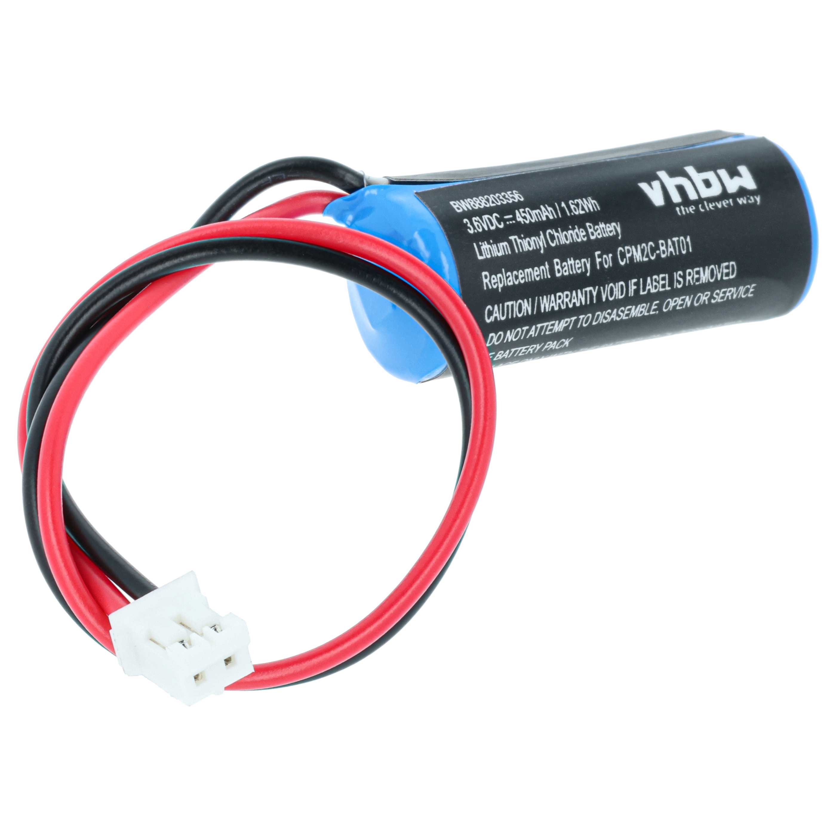 Batería reemplaza Omron CPM2C-BAT01 para controlador (450 mAh, 3,6 V, Li-SOCl2)