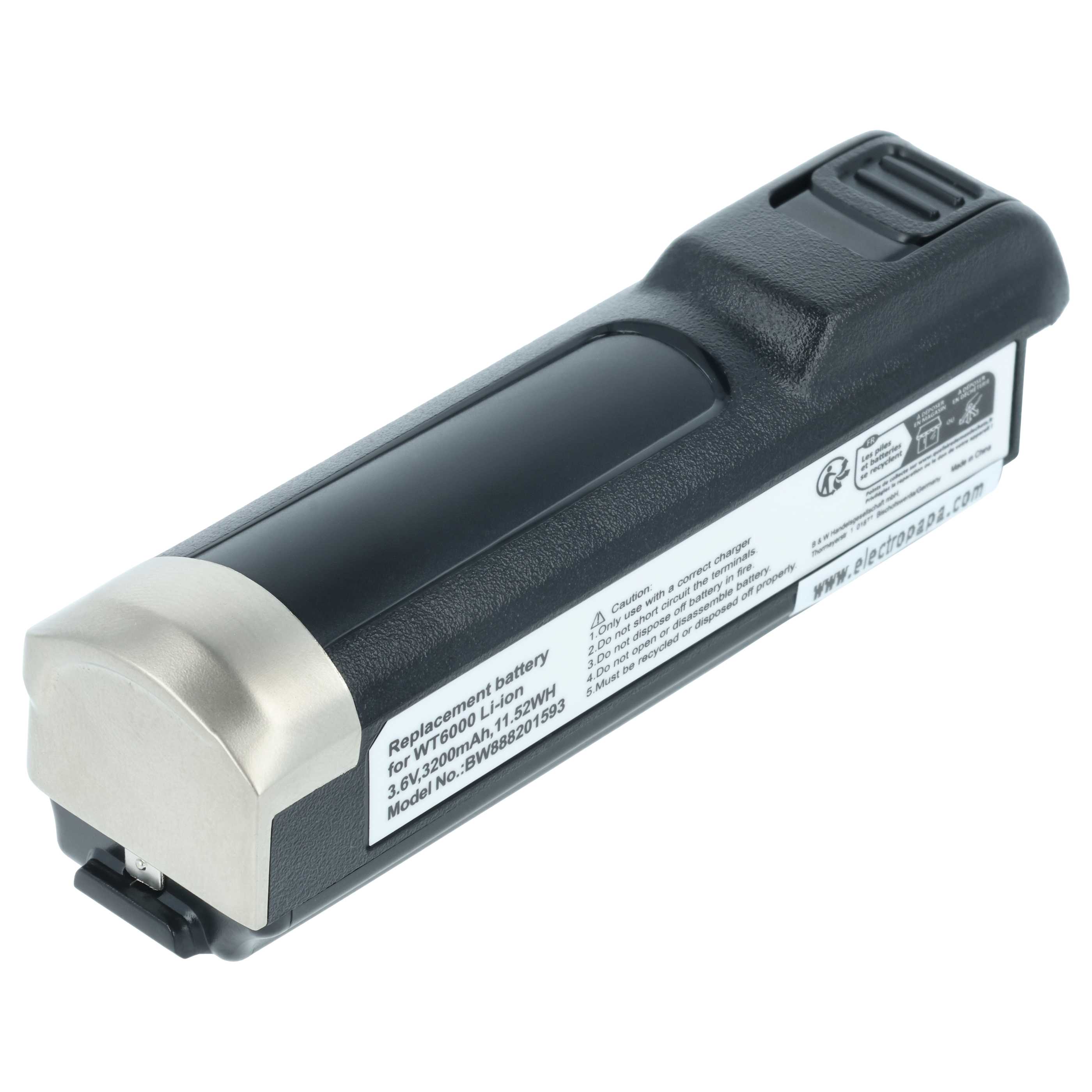 Akku als Ersatz für Zebra BTRY-NWTRS-50MA-01 für Zebra Barcodescanner - 3200mAh 3,6V Li-Ion