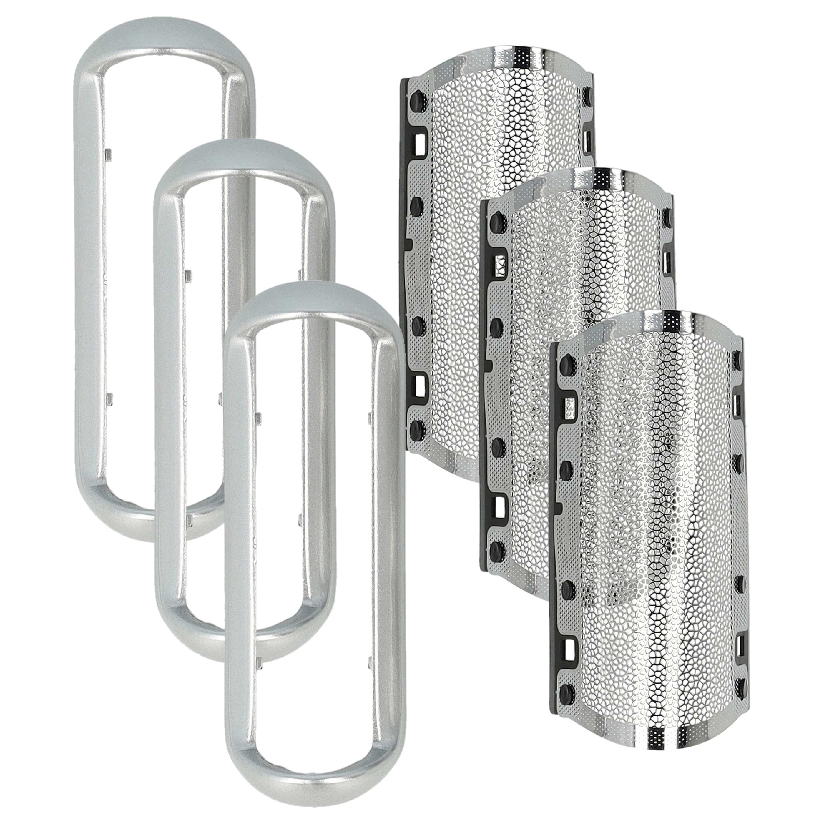 3x Folia tnąca do golarki zam. Braun 5S - z ramką, srebrny