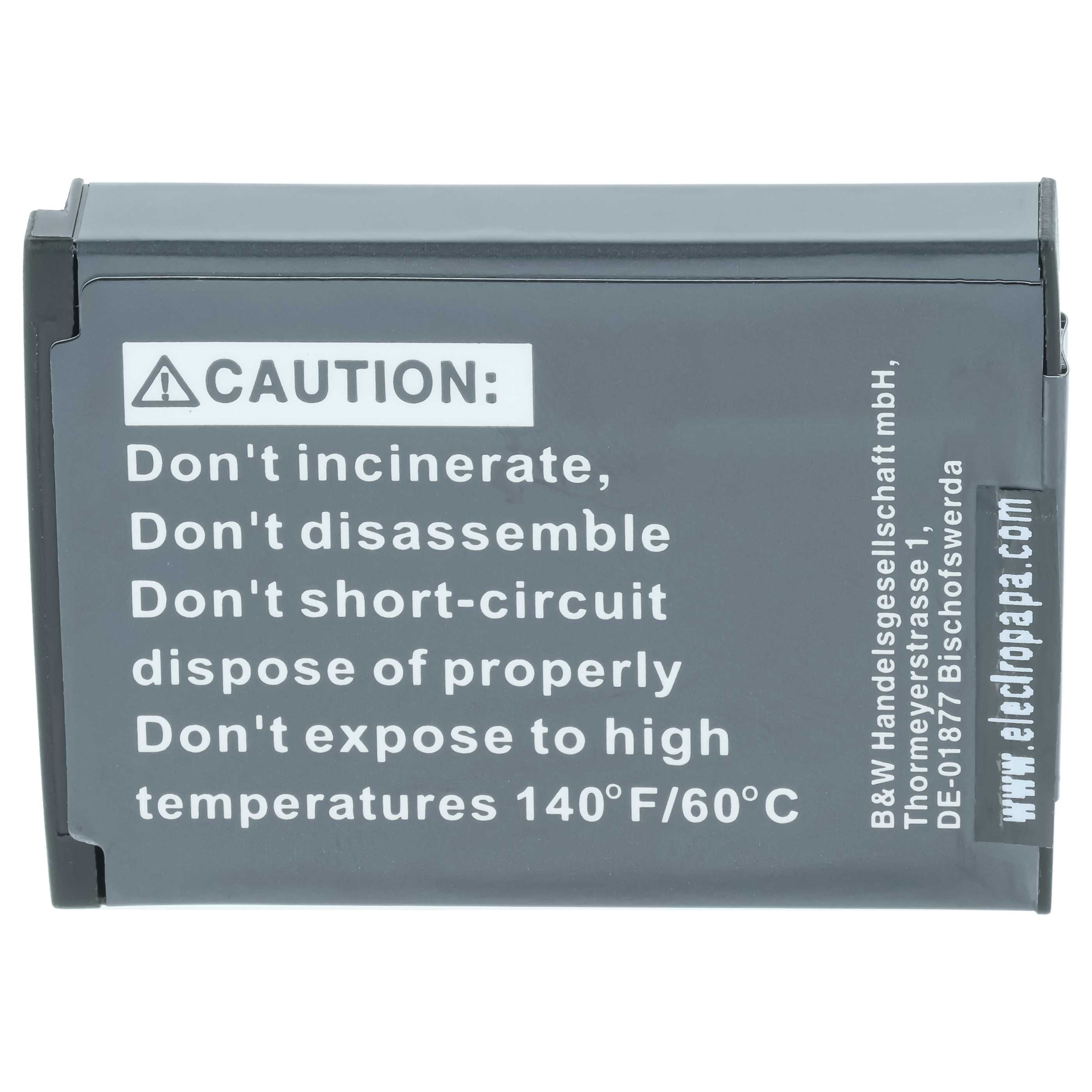 Videocamera 2x Battery replaces Toshiba PC1733E-1BRS, PX1733 - 700 mAh 3.7 V Li-Ion
