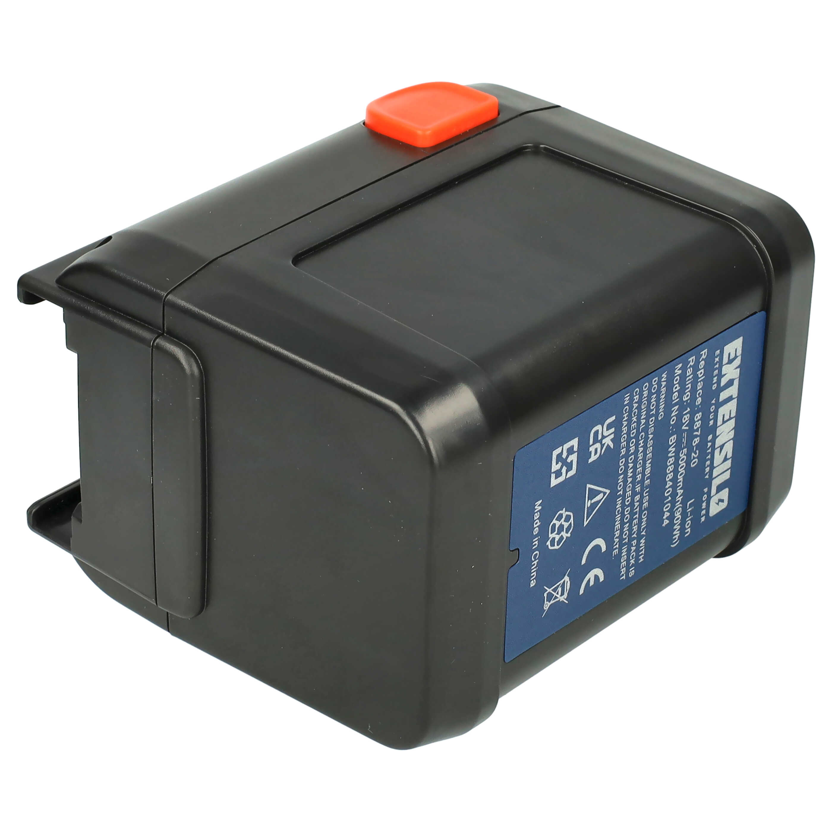 Batterie remplace Gardena 8835-20, 8835-00.701.00, 8835, 8835-U pour outil électrique - 5000 mAh, 18 V, Li-ion