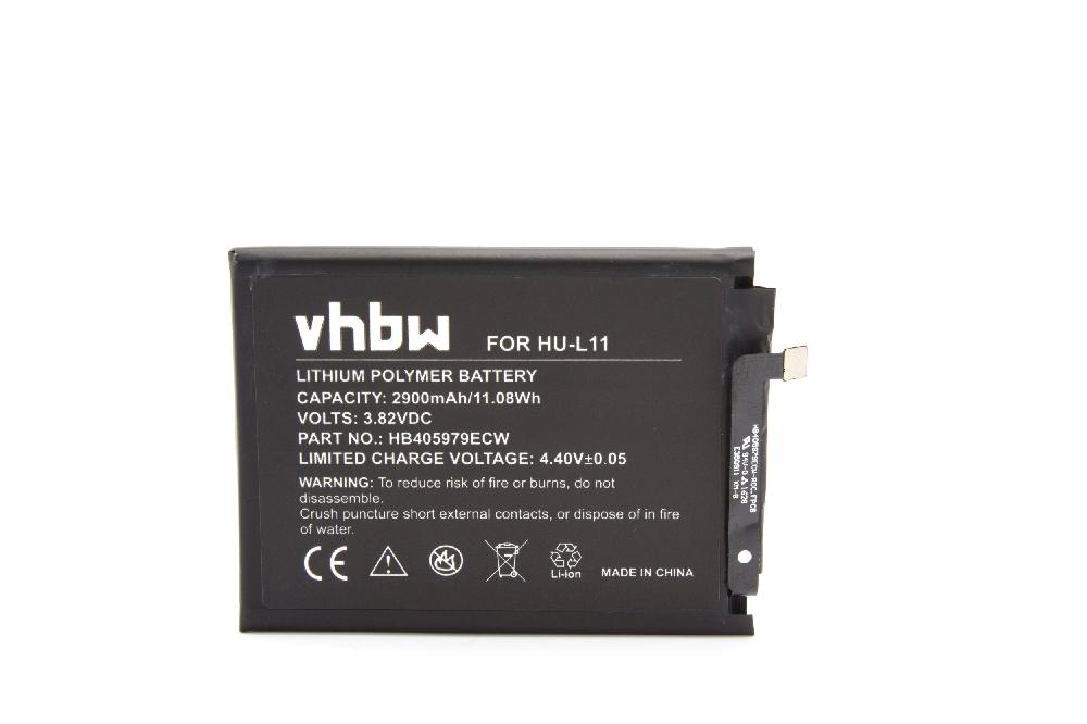 Batterie remplace Huawei HB405979ECW pour téléphone portable - 2900mAh, 3,82V, Li-polymère