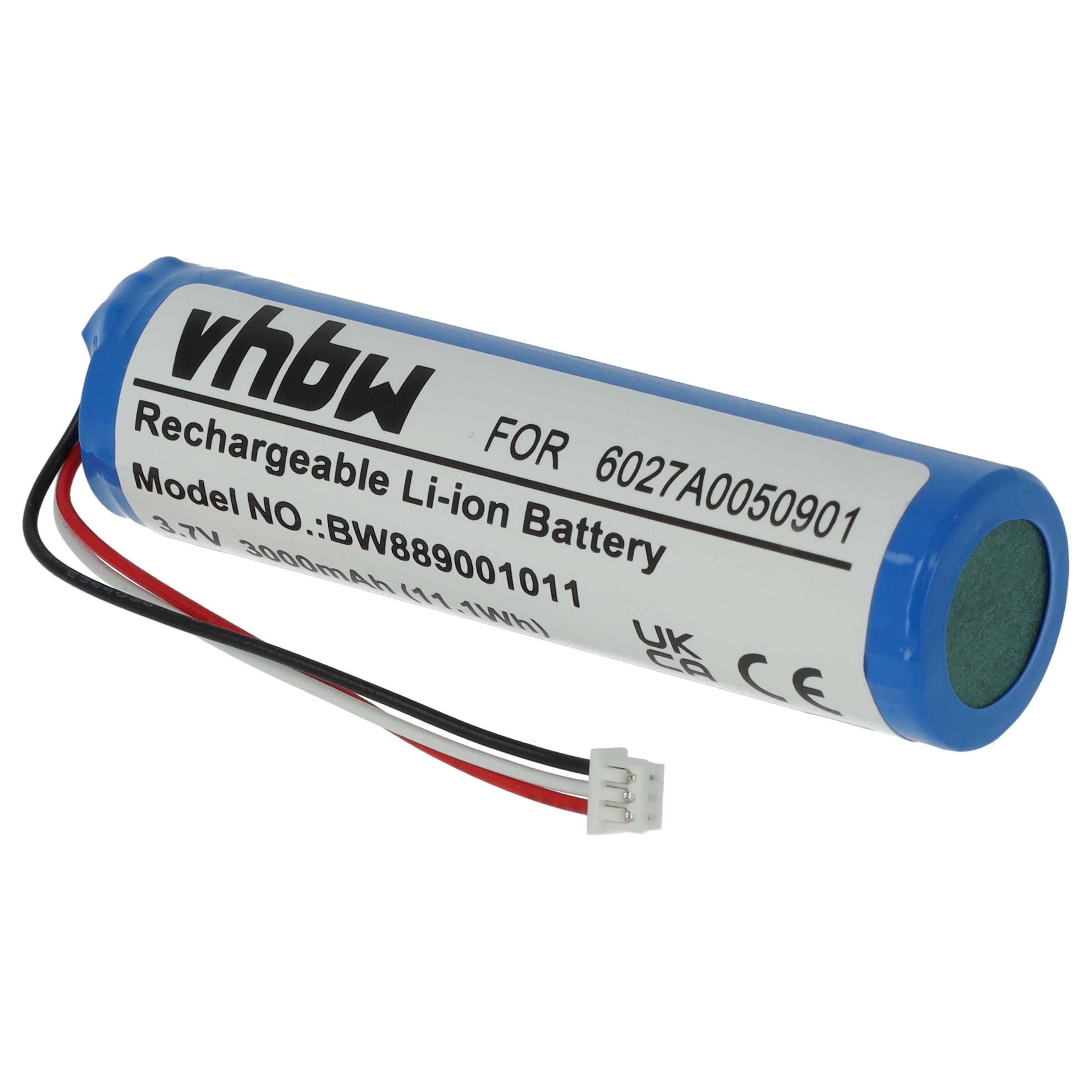 Batteria sostituisce TomTom MALAGA, 6027A0131301, 6027A0050901, L5 per navigatore TomTom - 3000mAh 3,7V Li-Ion