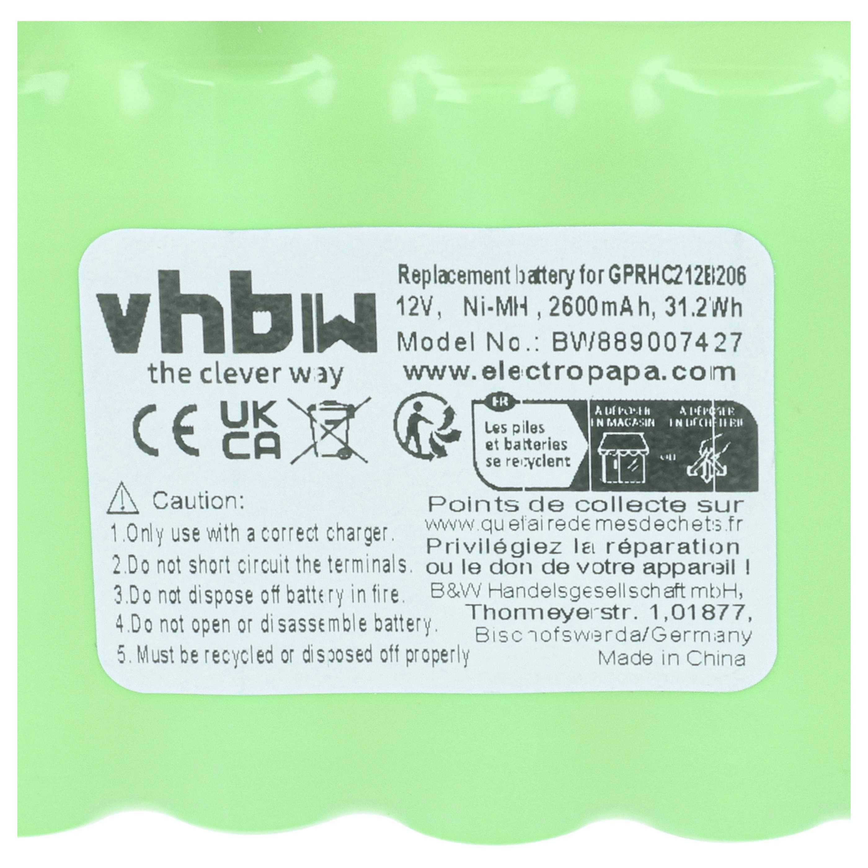 Batteria per tenda avvolgibile sostituisce Ansmann 2412-3011 - 2600mAh 12V NiMH