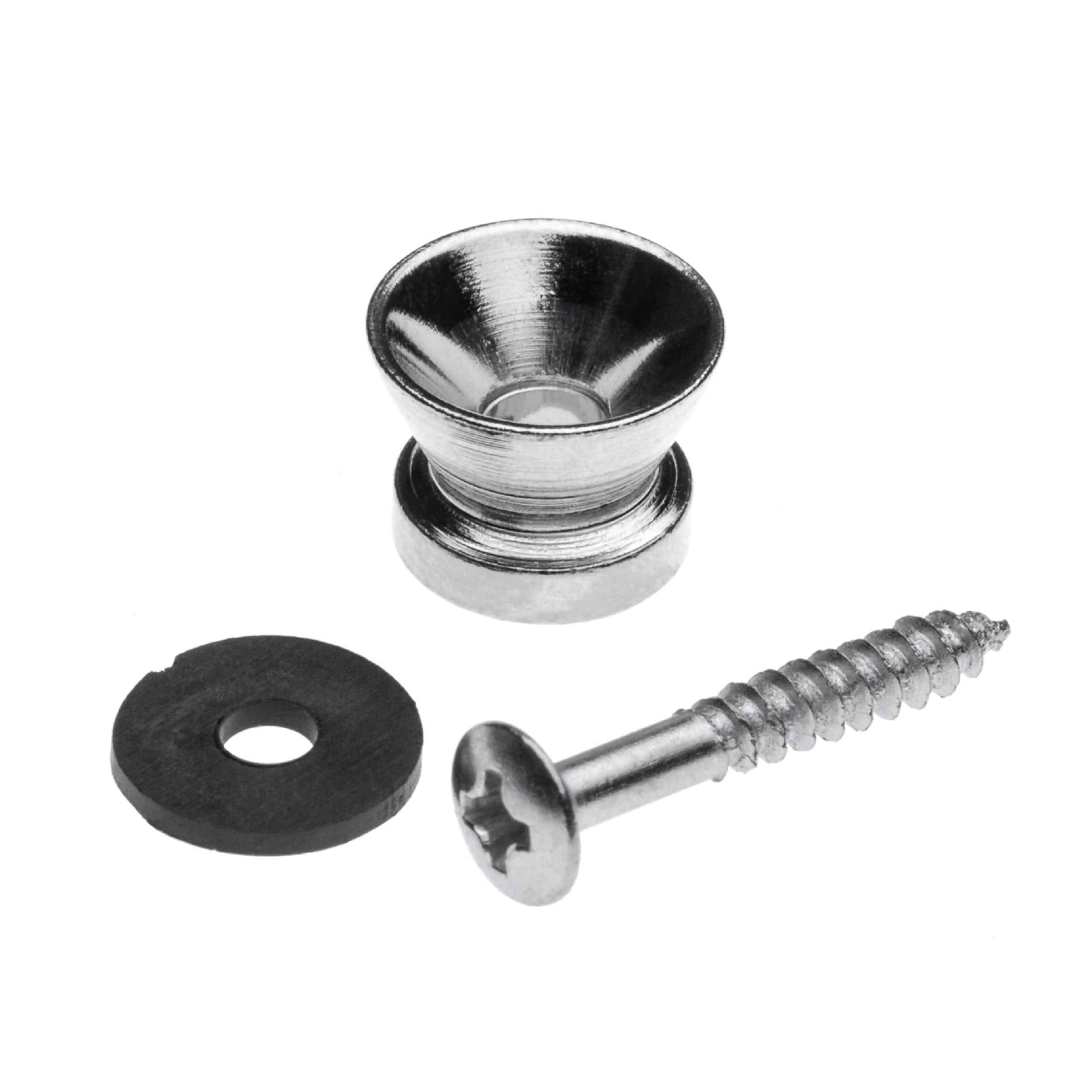  Security Strap Lock Straplock Button Pin Peg for Ukulele or Mandolin; silver, V-shape V 