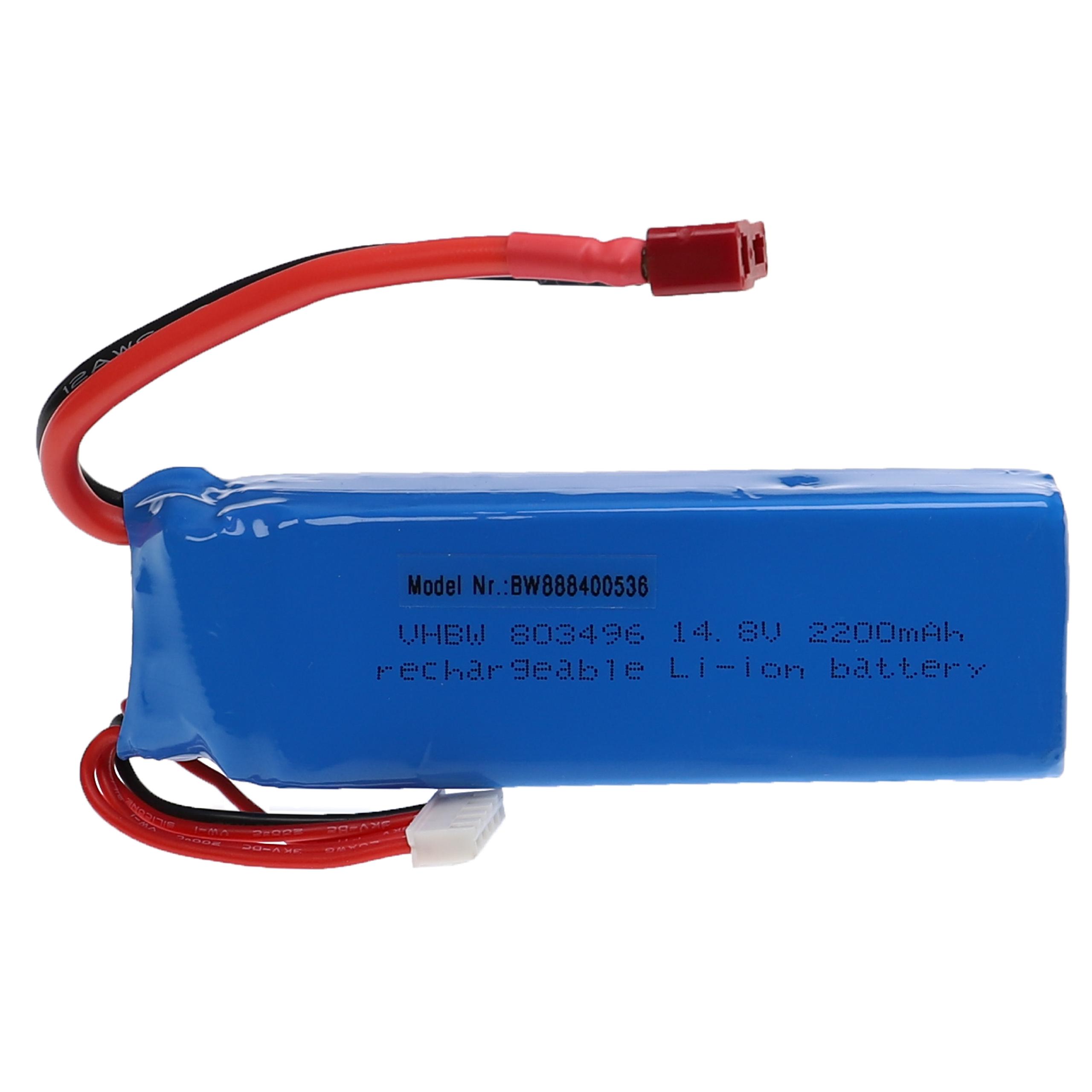 Batterie modèle radio-télécommandé - 2200mAh 14,8V Li-polymère, connecteur T
