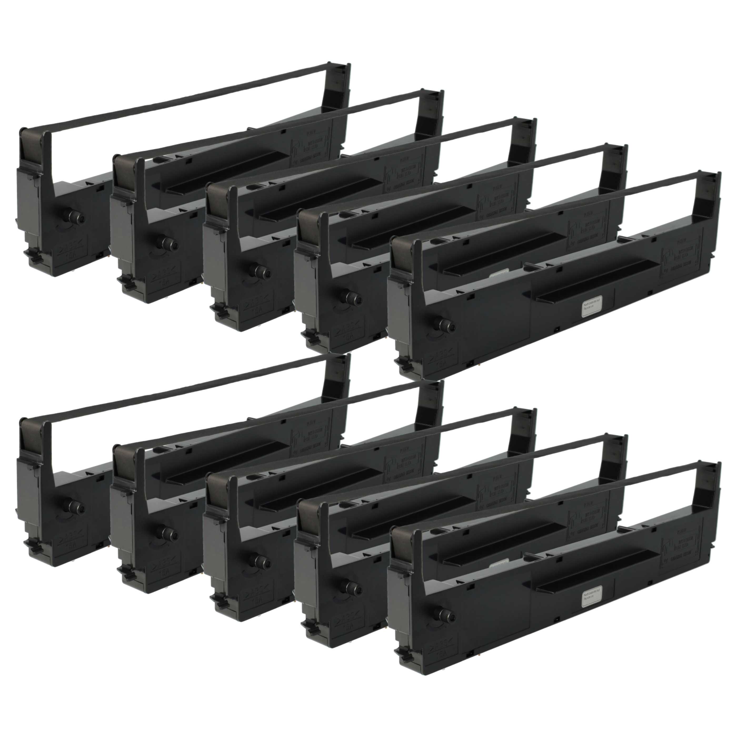 10x Ink Ribbon replaces Epson C13S015021, S015637 for IBM Dot Matrix, Receipt Printer etc. - Black