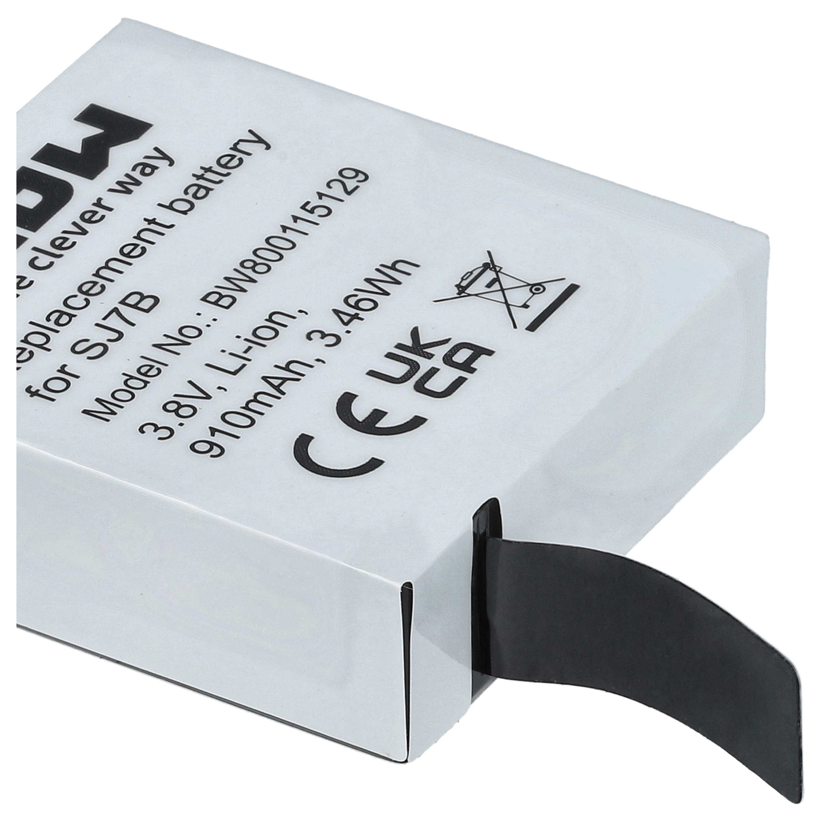 Videocamera Battery replaces SJCam SJ7B - 910 mAh 3.8 V Li-Ion