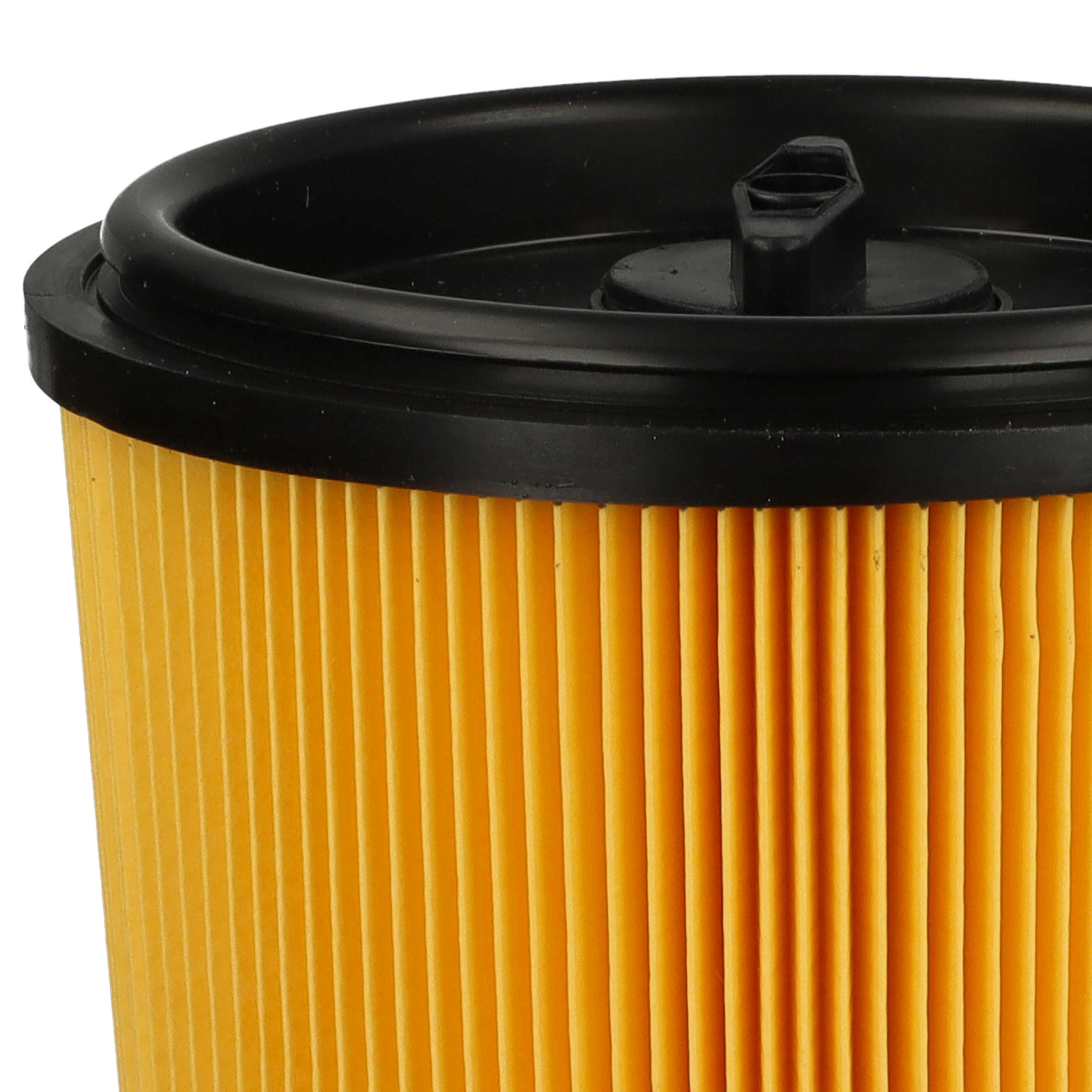 Filtro reemplaza Grizzly 91092030 para aspiradora - filtro plisado, negro / amarillo