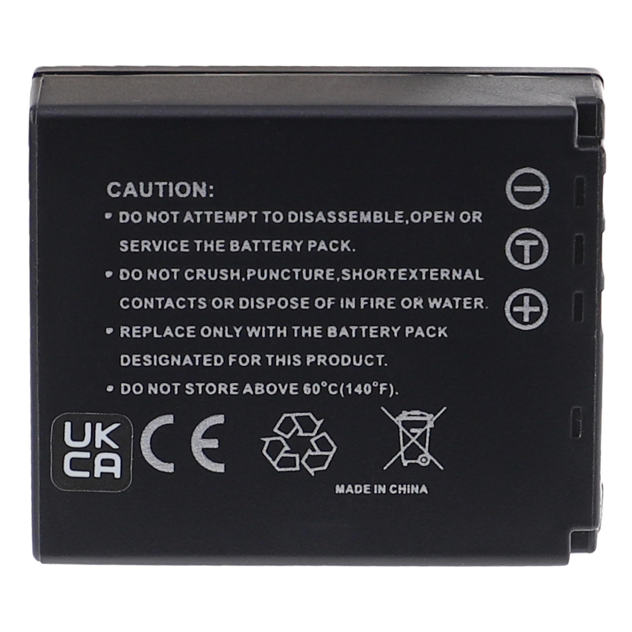 Battery (2 Units) Replacement for Panasonic CGA-S007A/B, CGA-S007, CGA-S007A/1B - 1000mAh, 3.7V, Li-Ion