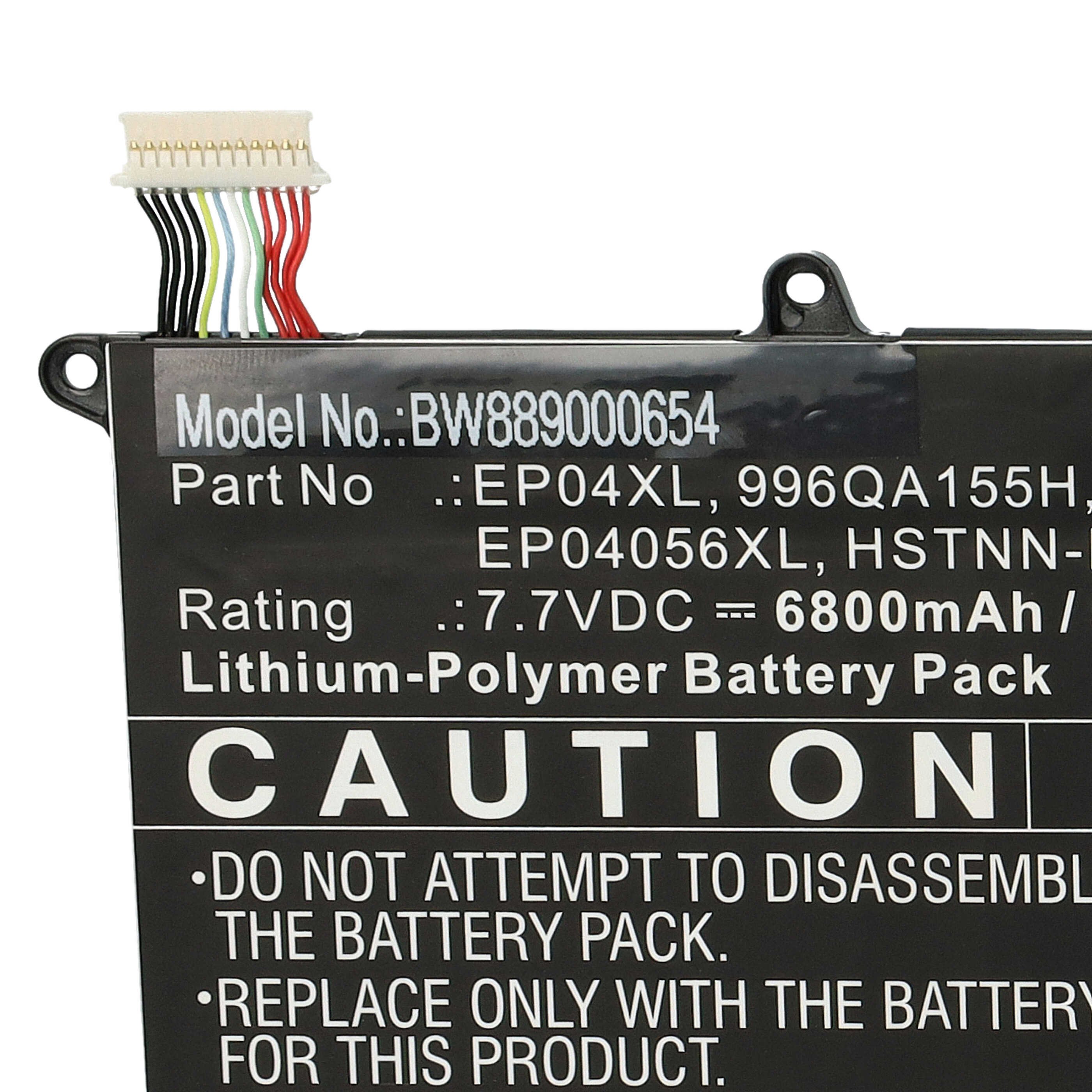 Batteria sostituisce HP 996QA155H, BQ40Z551, EP04056XL, EP04XL per notebook HP - 6800mAh 7,7V Li-Poly