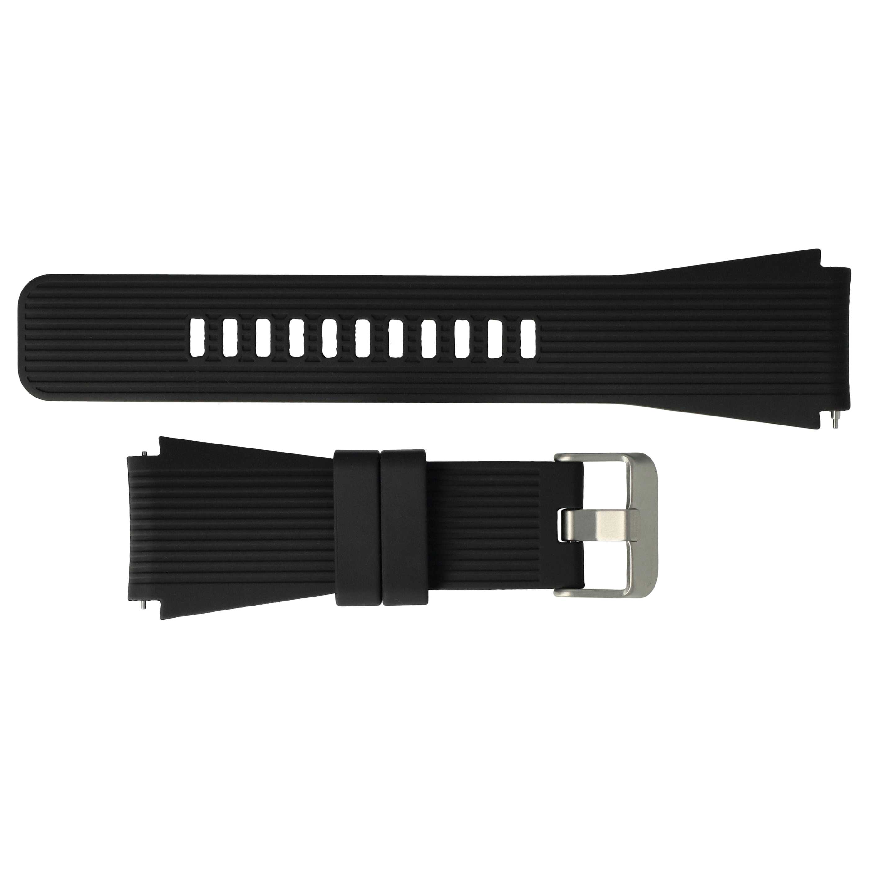 Bracelet pour montre intelligente Samsung Galaxy Watch / Gear - 13,1 + 7,1 cm de long, 22mm de large, silicone
