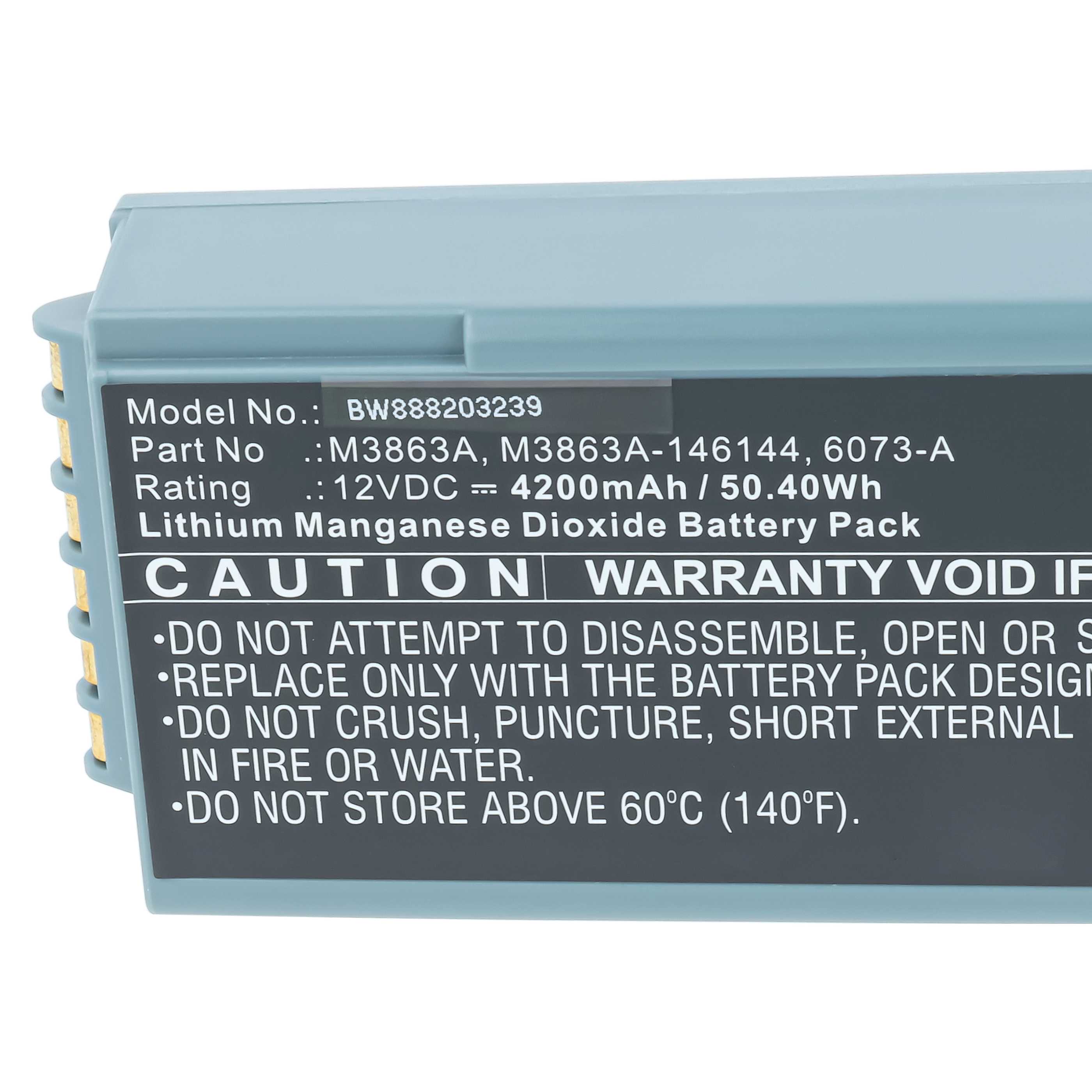 Batterie als Ersatz für Philips M3848A, M3860A, M3840A, M3841A, 6073-A für Philips - 4200mAh 12V Li-MnO2
