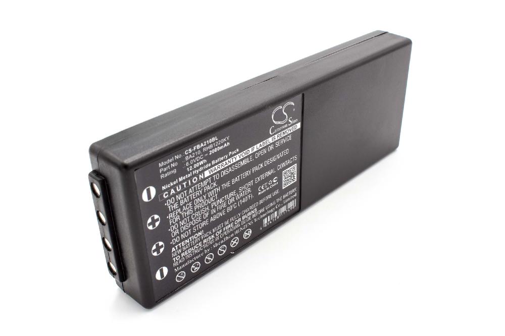 Industrial Remote Control Battery Replacement for HBC 005-01-00466, BA213020, BA21303, BA210 - 2000mAh 6V NiMH