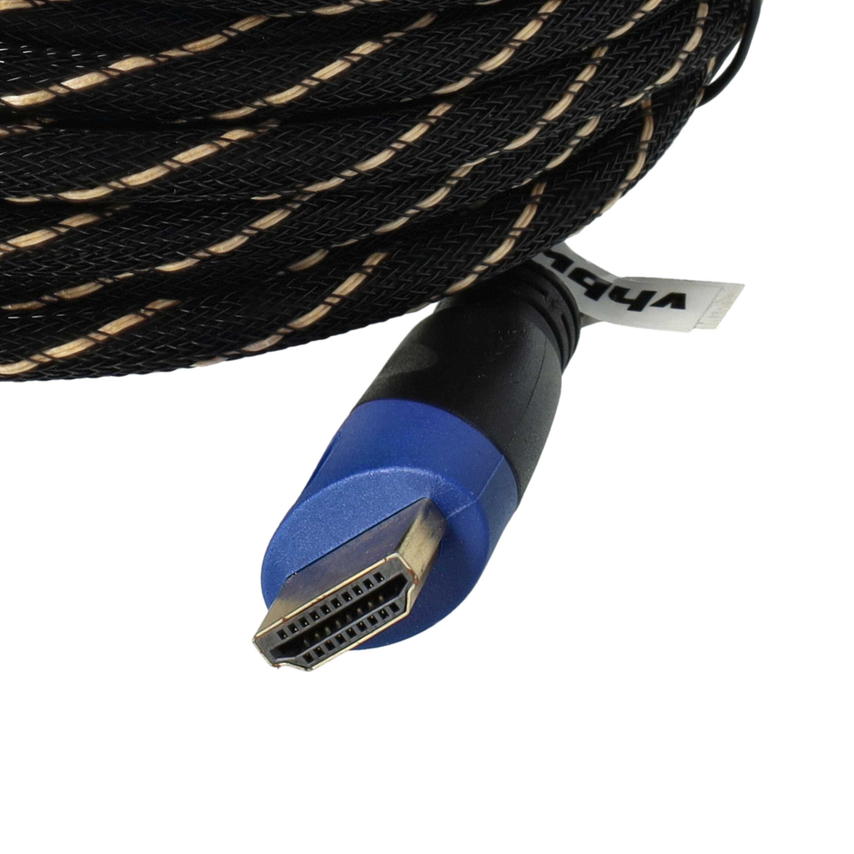Câble HDMI V1.4 haut débit tressé 10m pour tablette, téléviseur, playstation, ordinateur, moniteur, lecteur DV