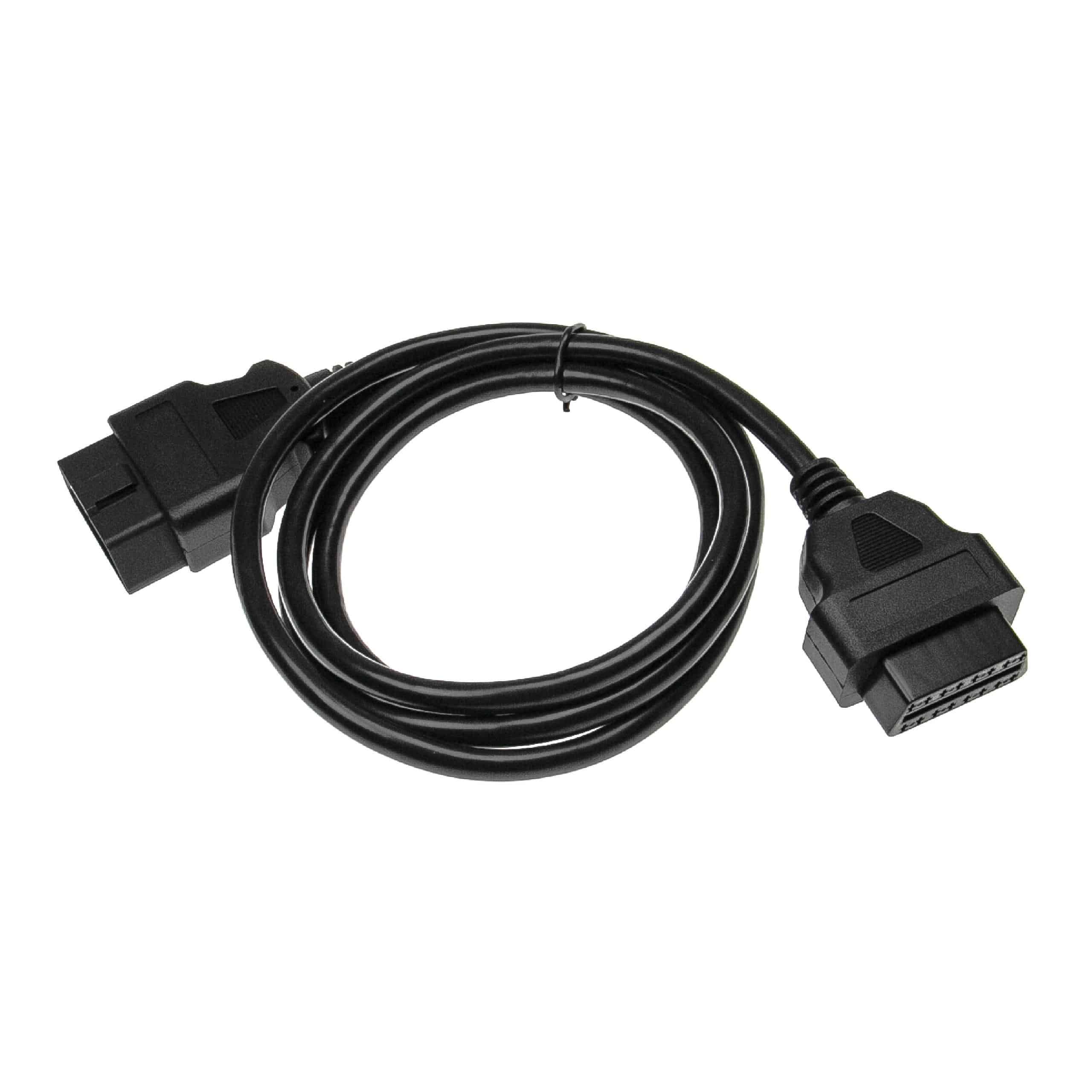 vhbw OBD2 Extension Cable OBD2 16 Pin (f) to 16 Pin (m) for Vehicle - 150 cm
