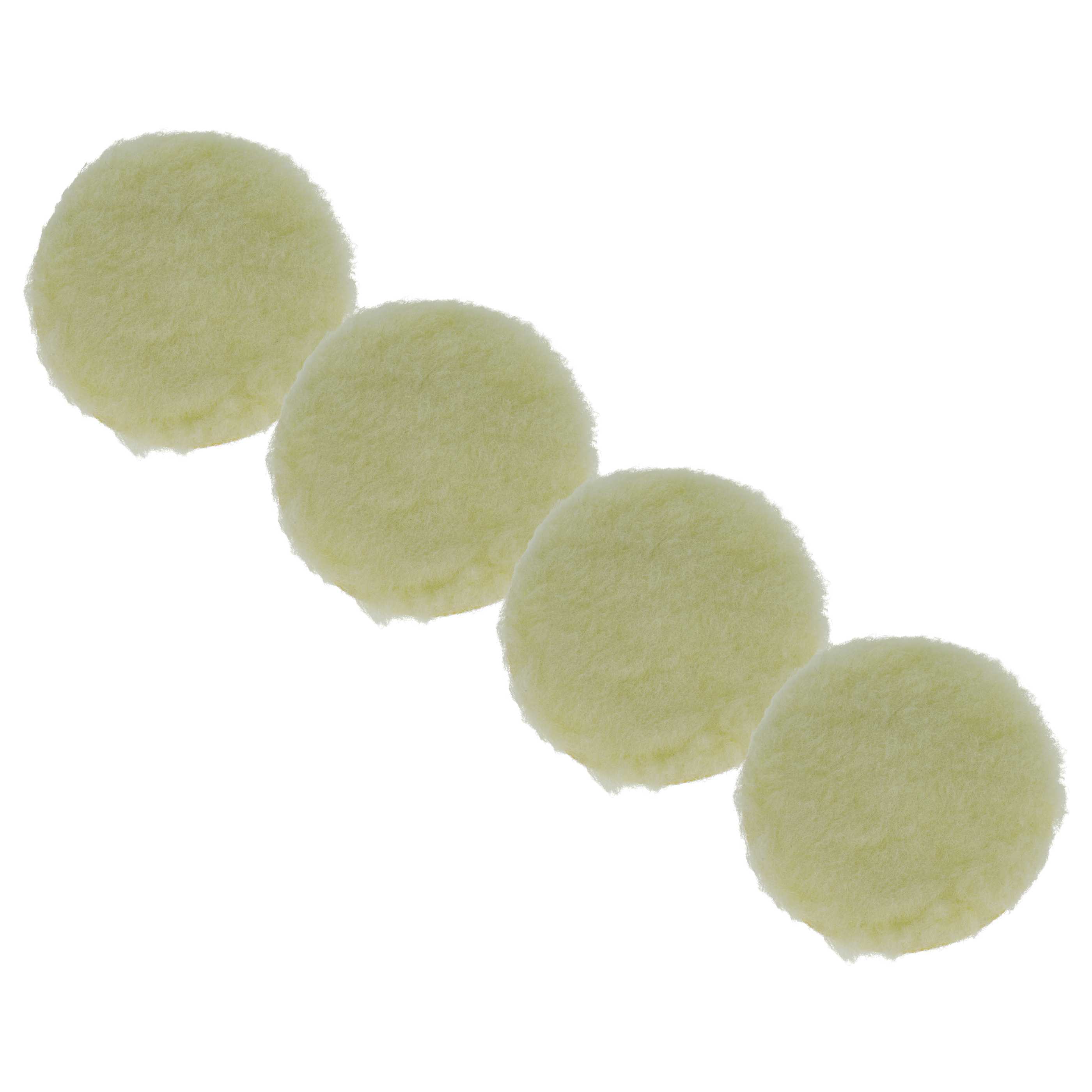 4x Eponge de polissage remplace Bosch 2609256049, 3165140386524 pour ponceuses Bosch- 12,5 x 2 cm, avec velcro