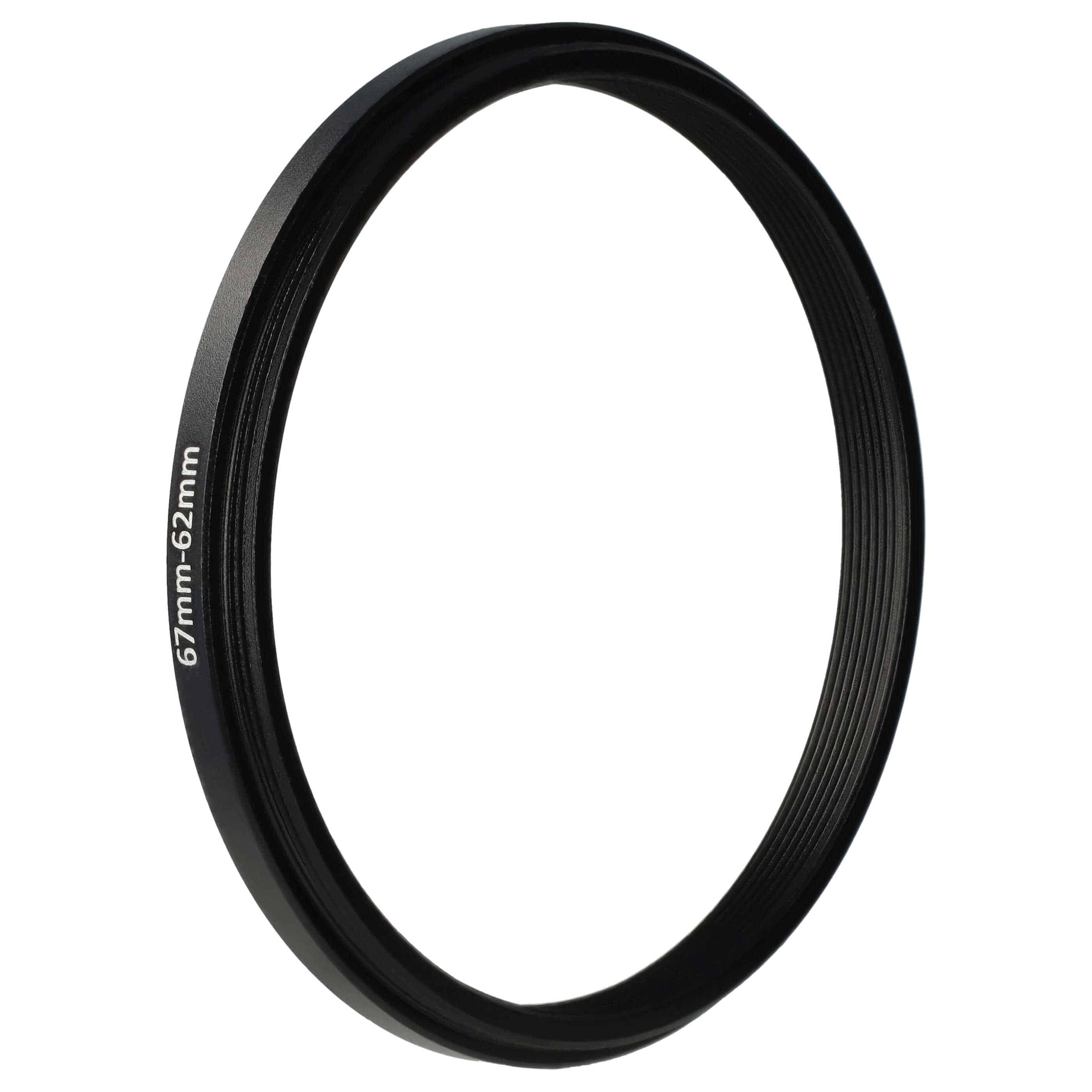 Anello adattatore step-down da 67 mm a 62 mm per obiettivo fotocamera - Adattatore filtro, metallo, nero