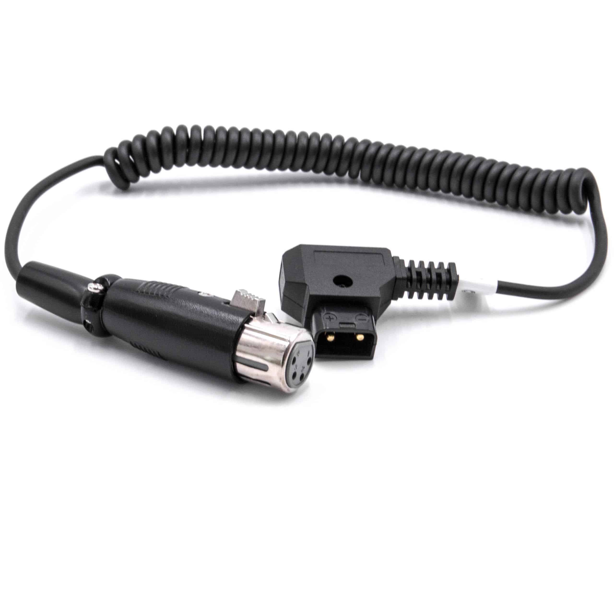 Cable adaptador D-Tap (m) a XLR a 4 pin para cámara - negro