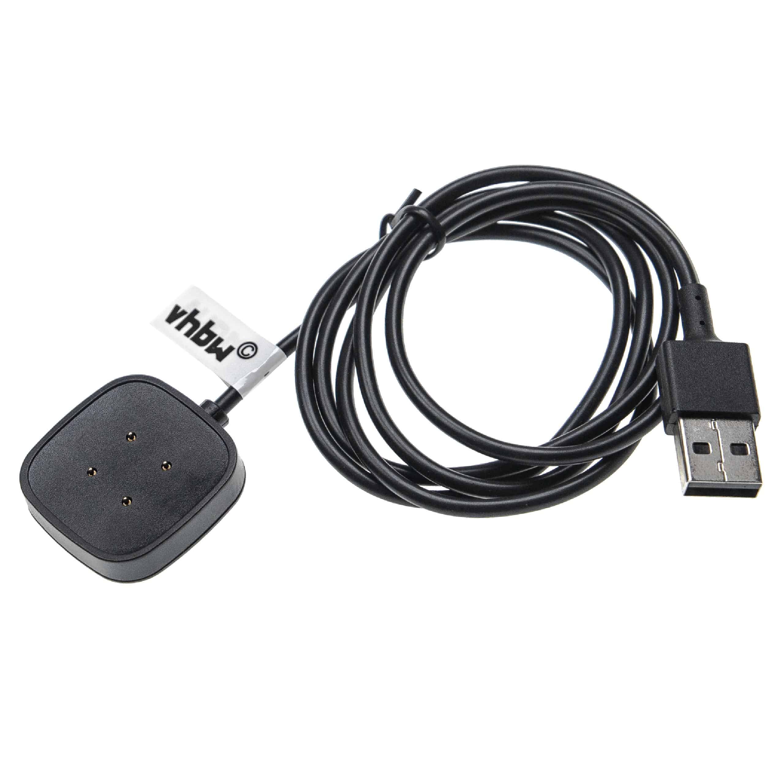 Charging Cradle suitable for Fitbit Sense, Versa 3 Fitness Tracker - Cable, Magnetic, 100cm, black