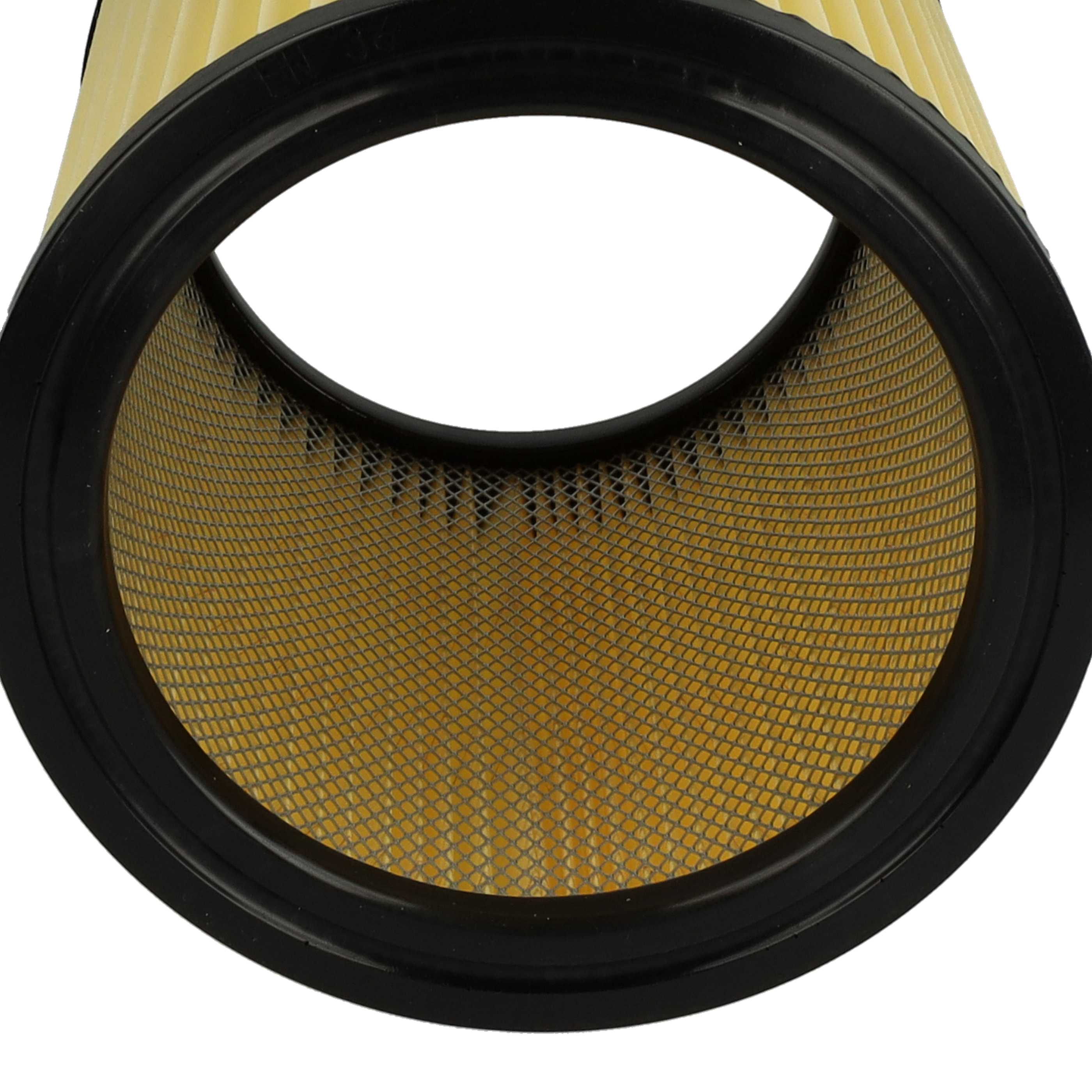 8x cartridge filter replaces Hikoki Hitachi 750435, 710060 for Hikoki Hitachi Vacuum Cleaner, black / yellow