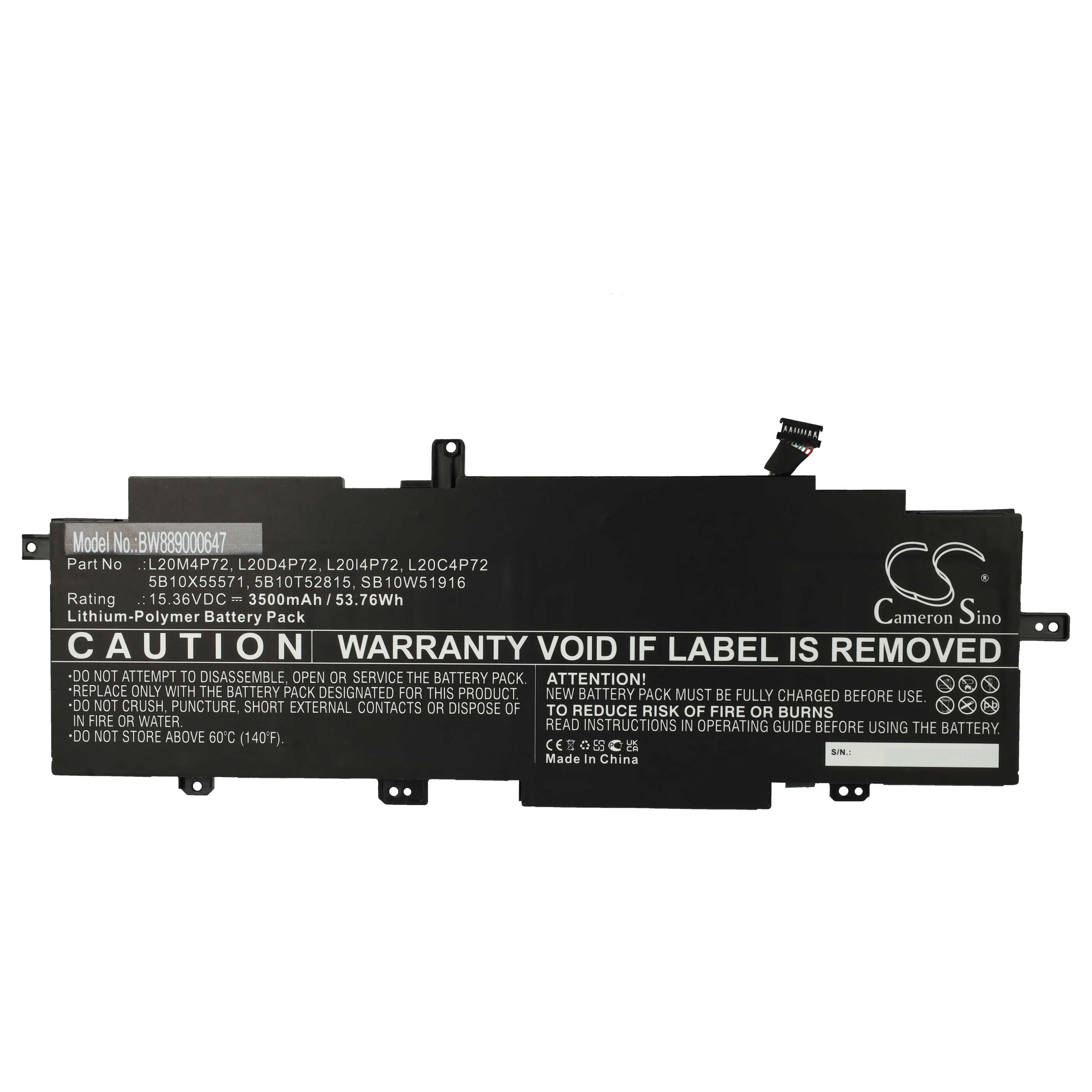 Akumulator do laptopa zamiennik Lenovo 5B10X55571, L20C4P72, L20D4P72, 5B10T52815 - 3500 mAh 15,36 V LiPo