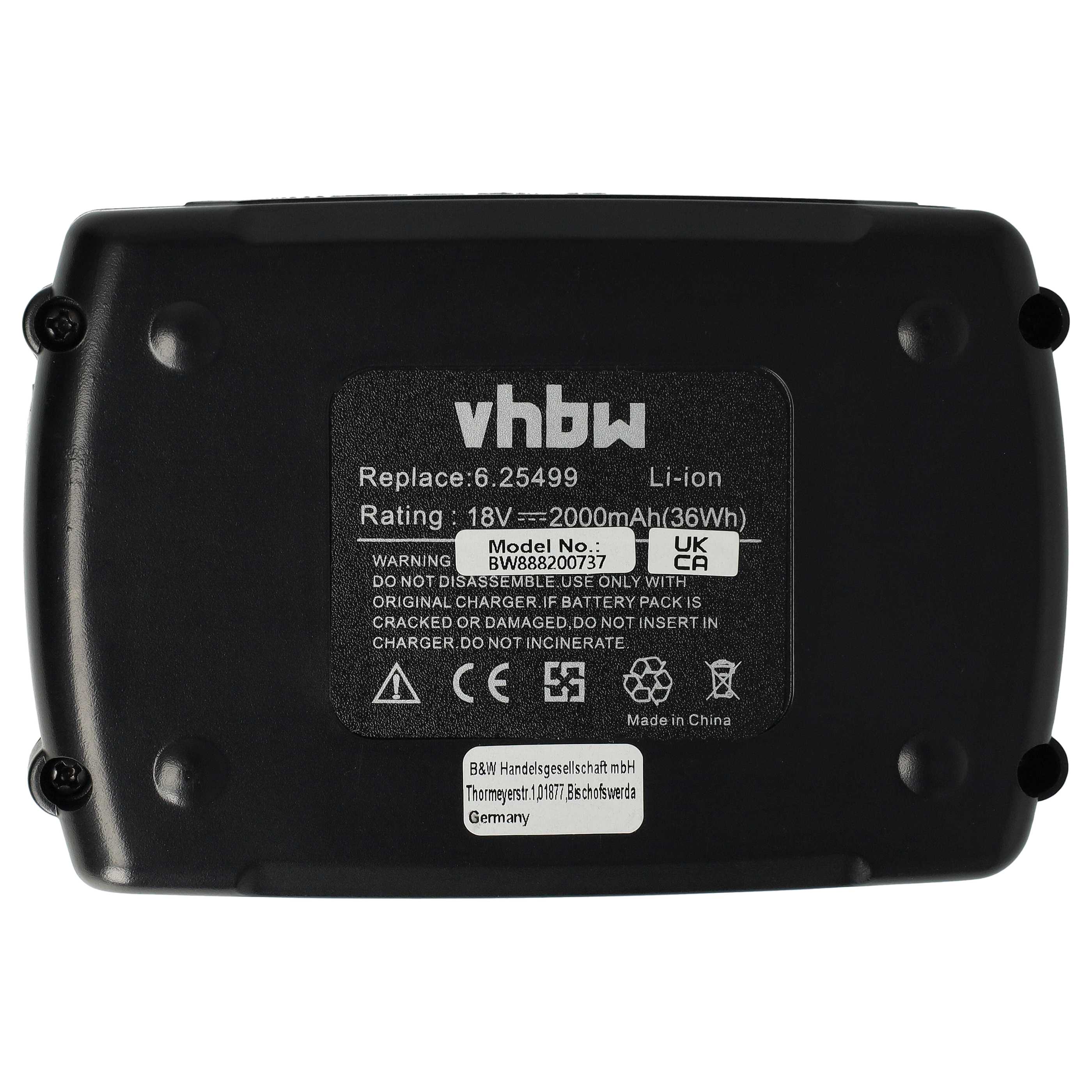 2x Akumulator do elektronarzędzi zamiennik Gesipa GES1679689 - 2000 mAh 18 V Li-Ion