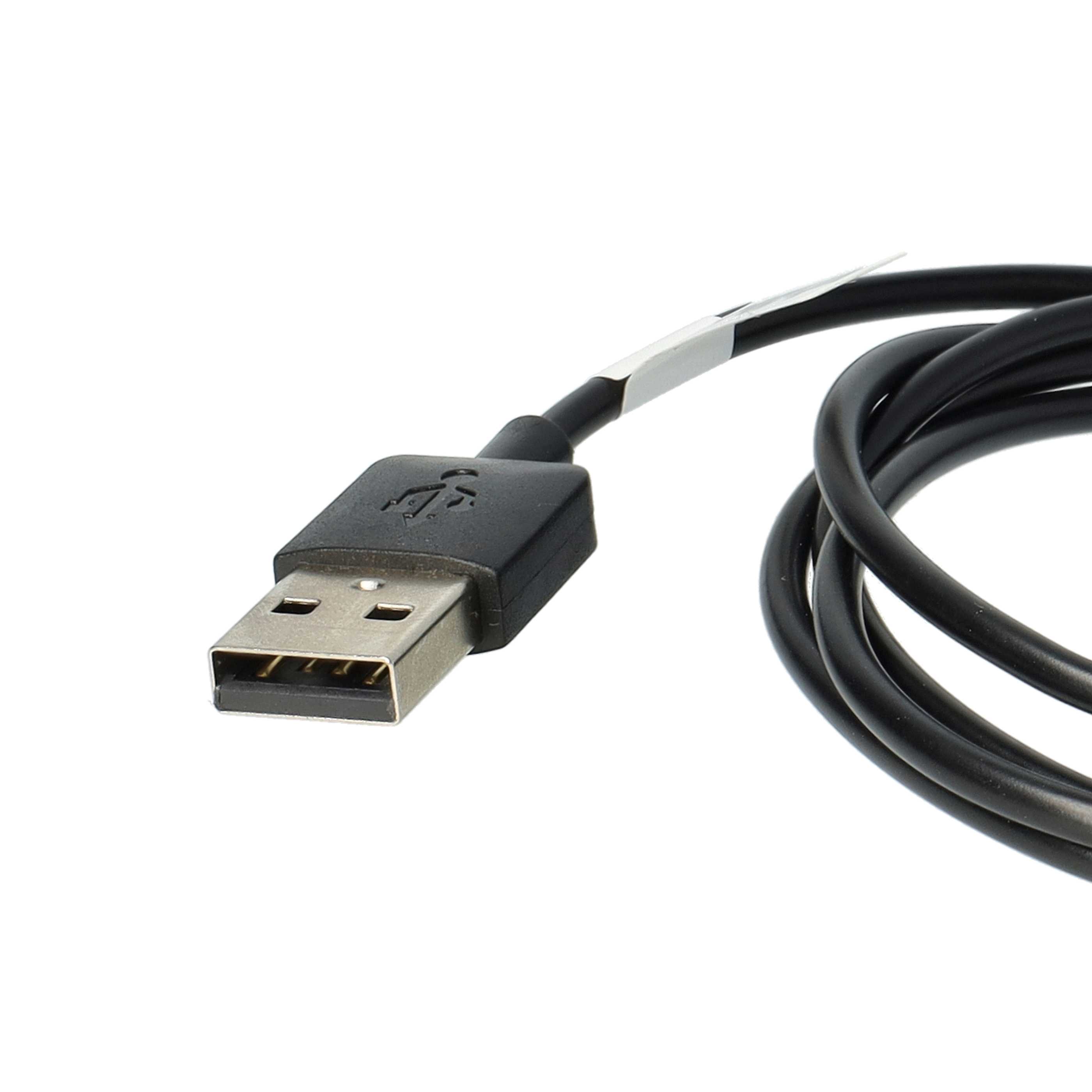 Cable de carga USB reemplaza Garmin 8013048 para smartwatch Garmin - negro 100 cm